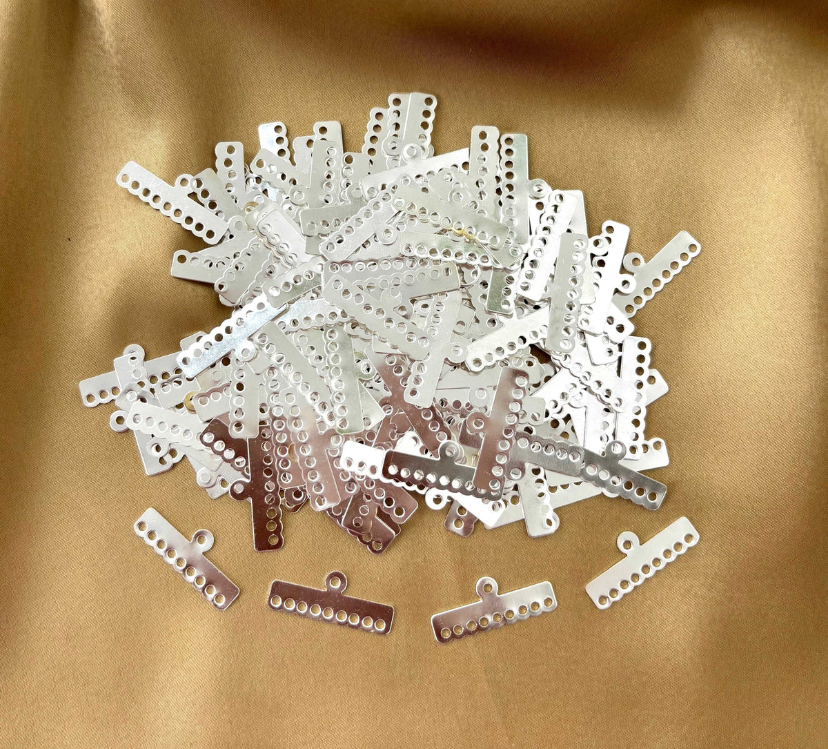 Silver Nine Hole Connectors