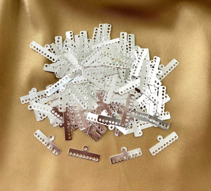 Silver Nine Hole Connectors