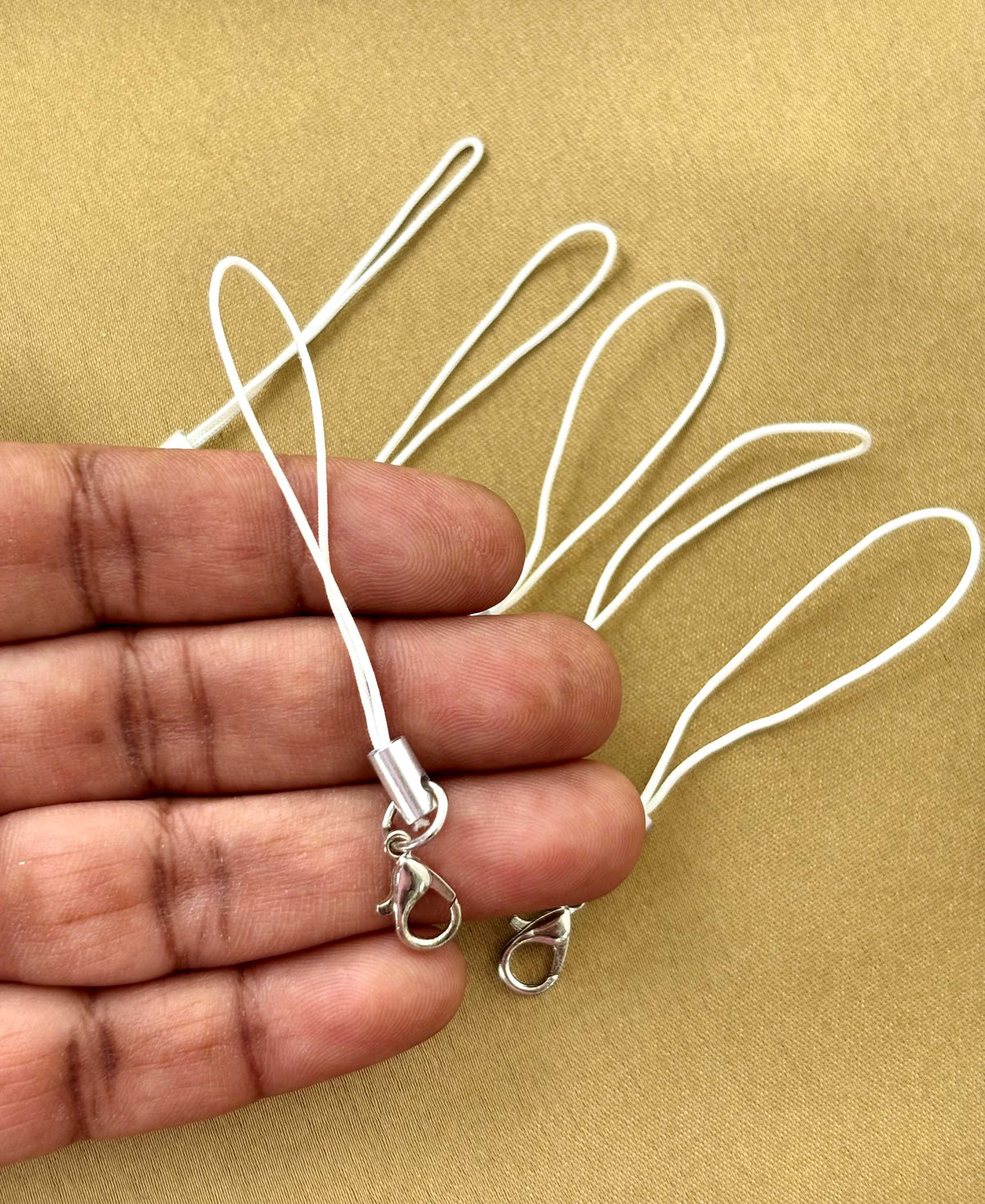 White Phone Charm Cords
