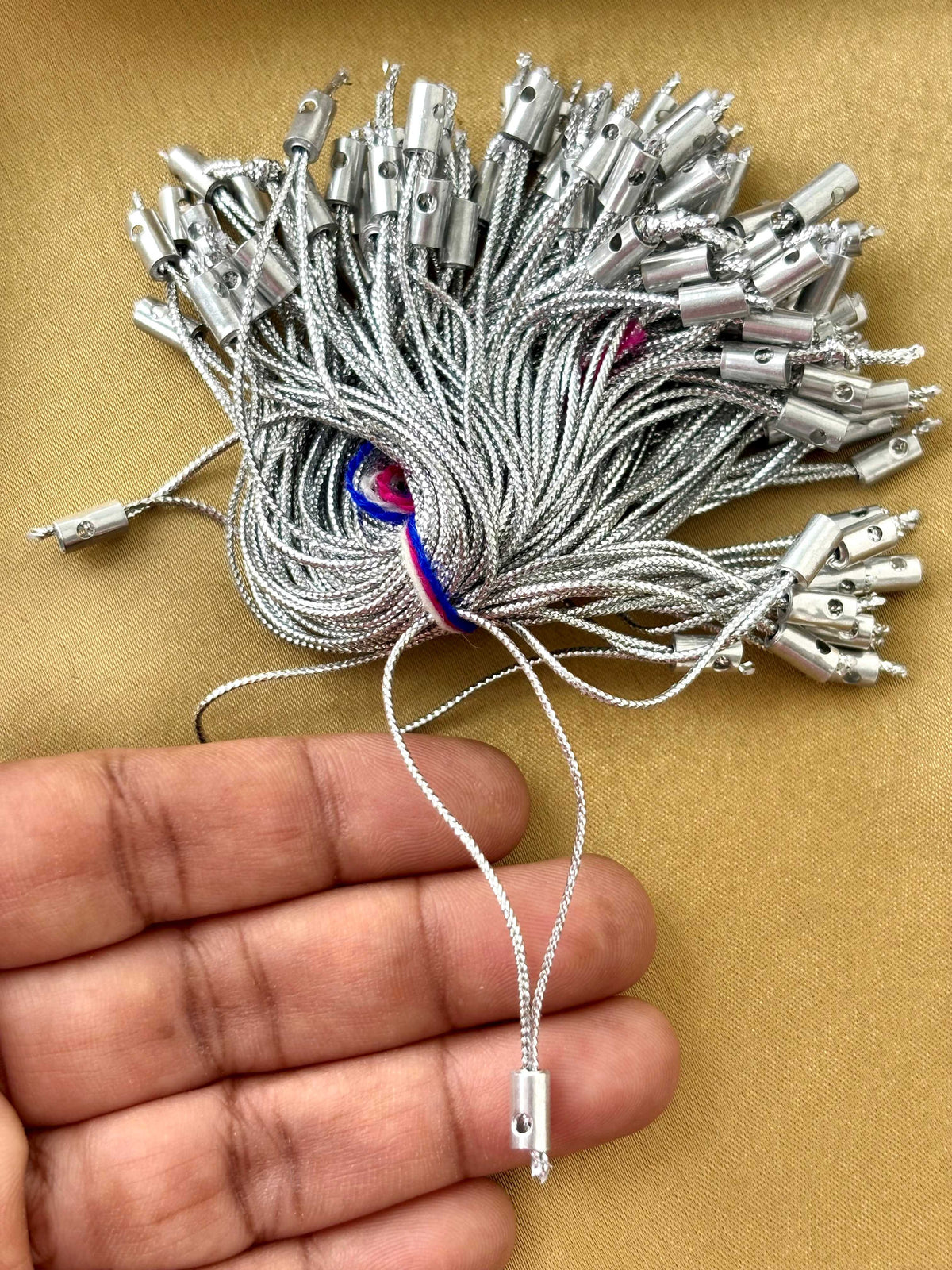Silver Metallic Phone Cords