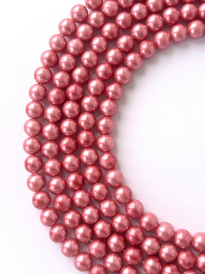 Dusty Rose Pearl Beads 8MM