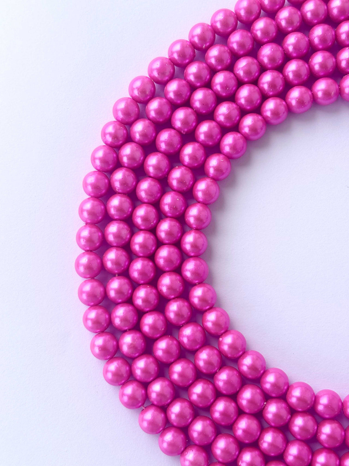 Magenta Pink Pearl Beads 8MM