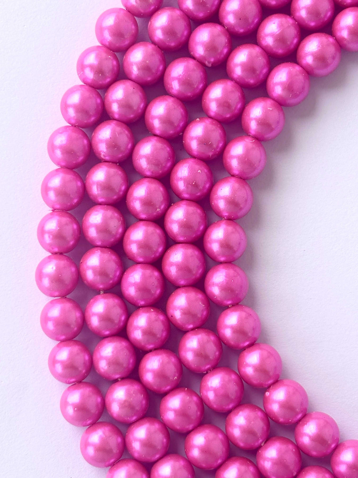 Magenta Pink Pearl Beads 8MM