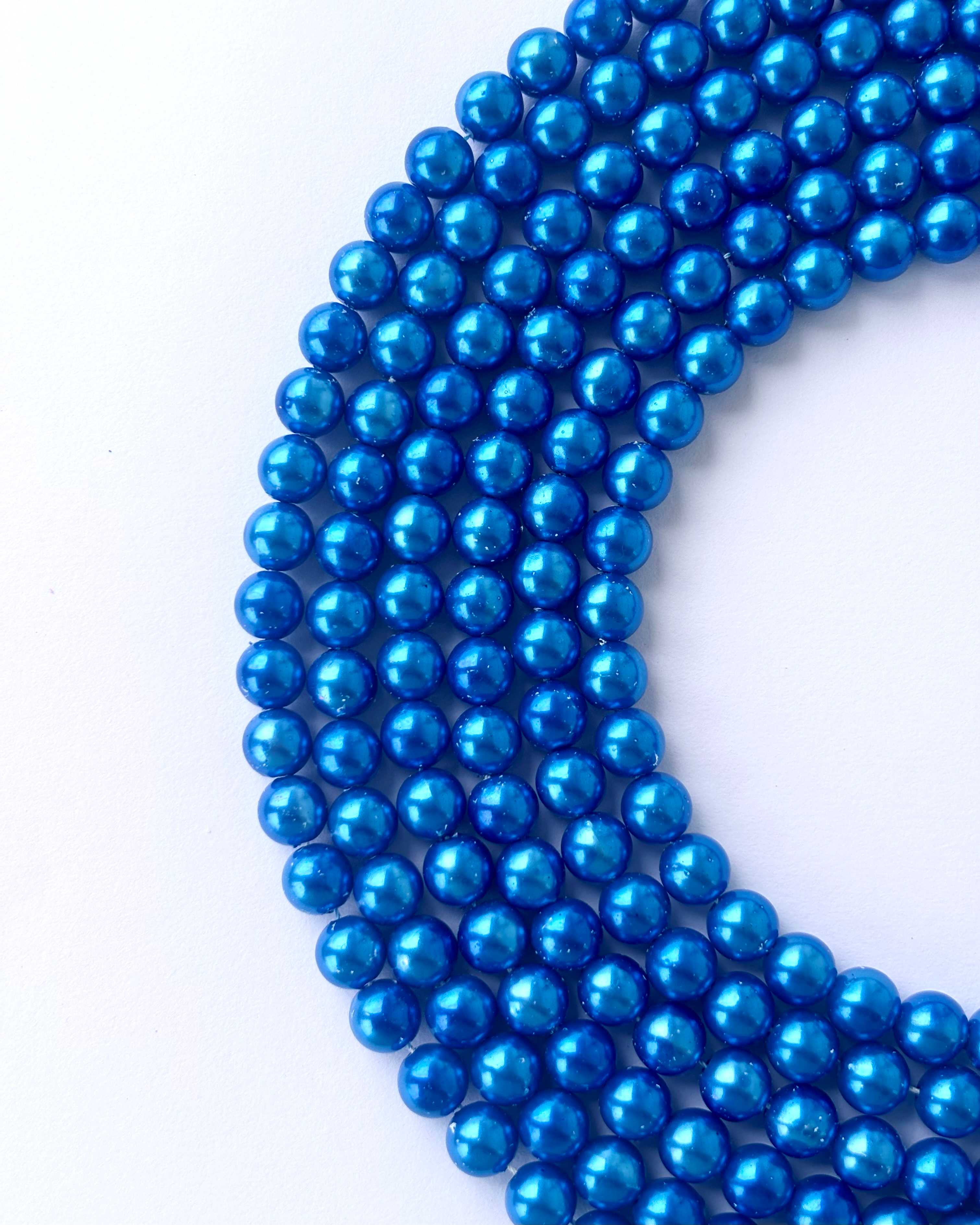 Royal Blue Pearl Beads 8MM