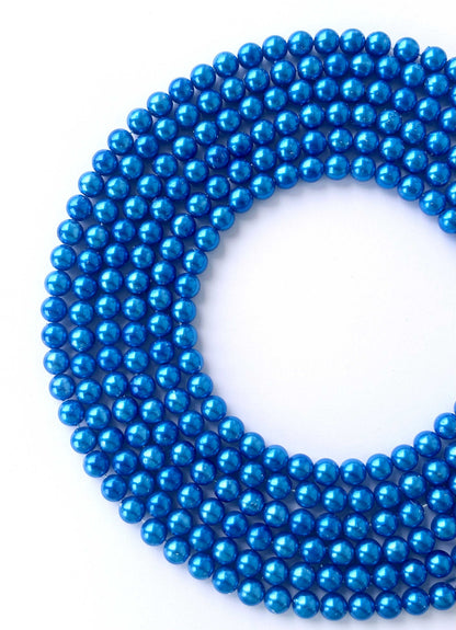 Royal Blue Pearl Beads 8MM