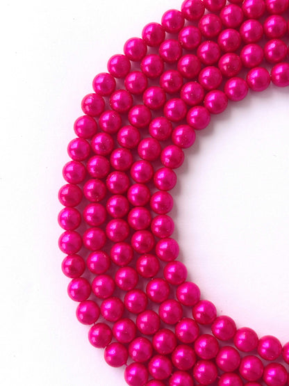 Hot Pink Pearl Beads 8MM