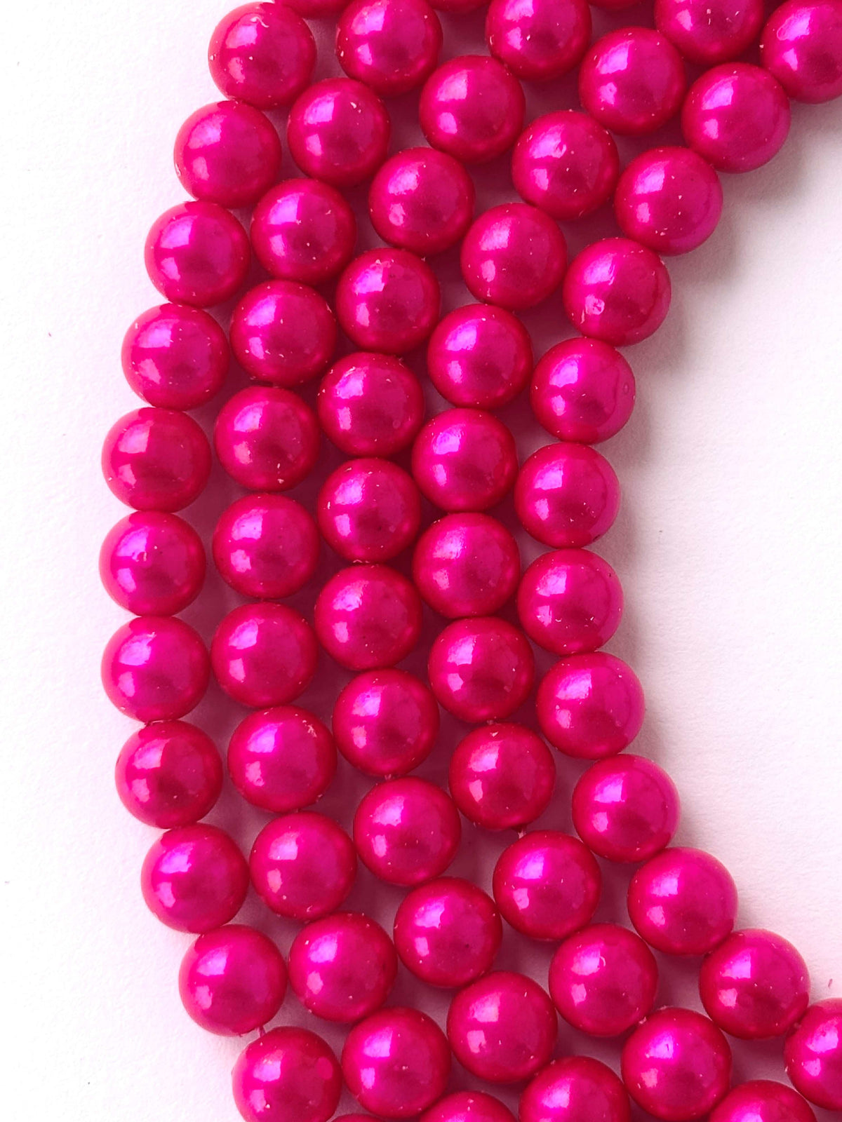 Hot Pink Pearl Beads 8MM