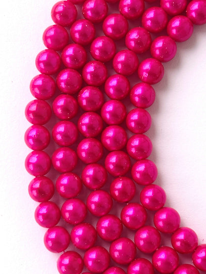 Hot Pink Pearl Beads 8MM