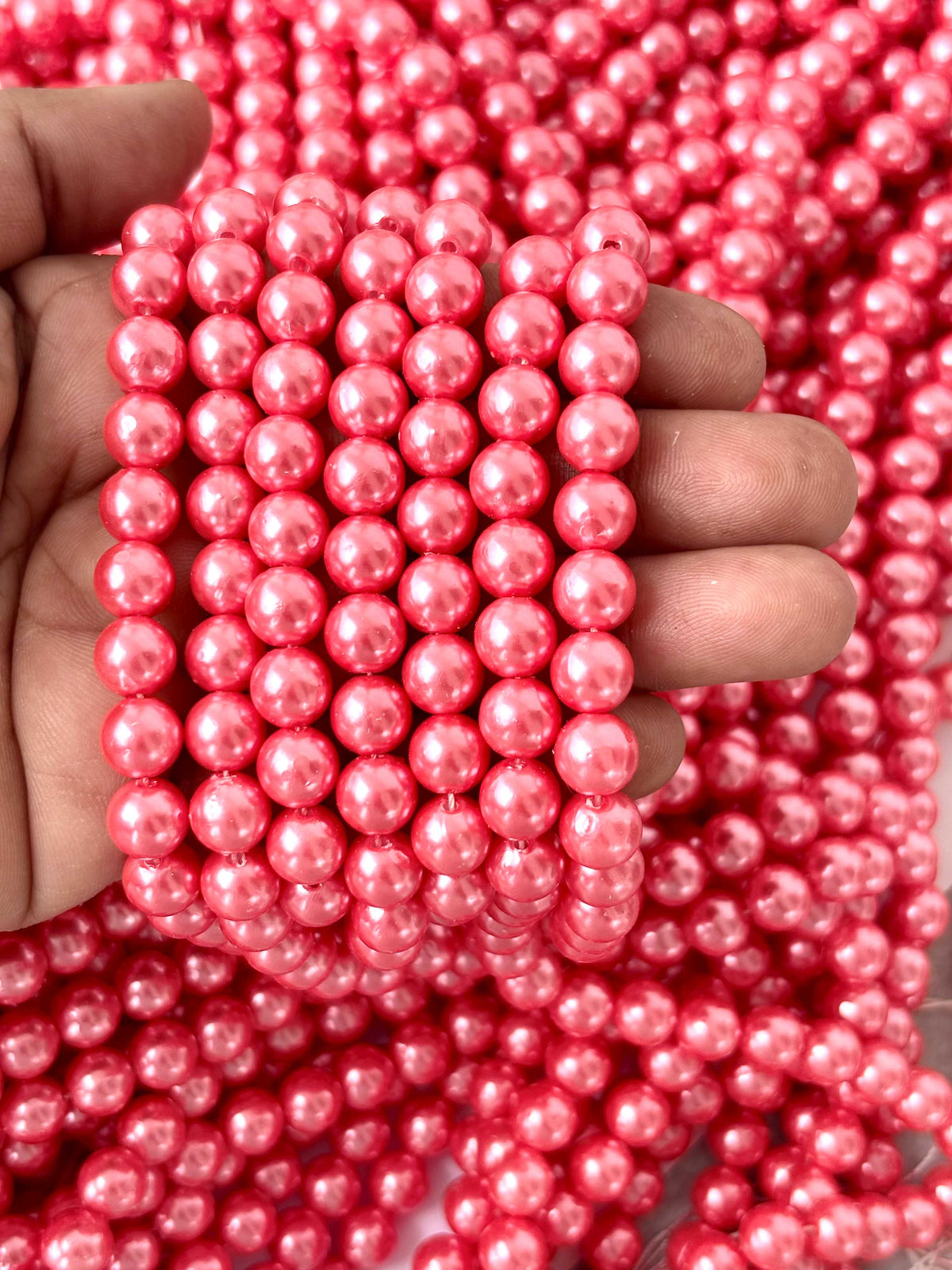 Coral Pink Pearl Beads 8MM