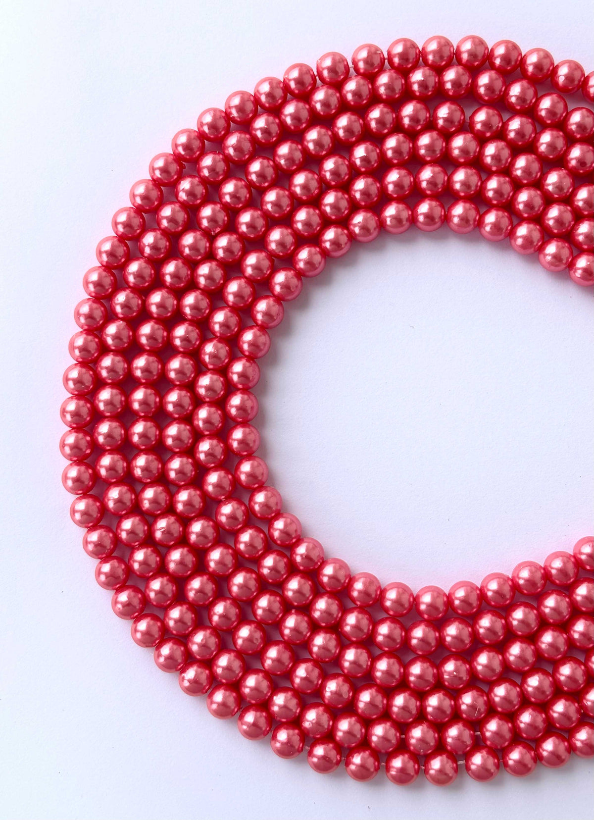Coral Pink Pearl Beads 8MM