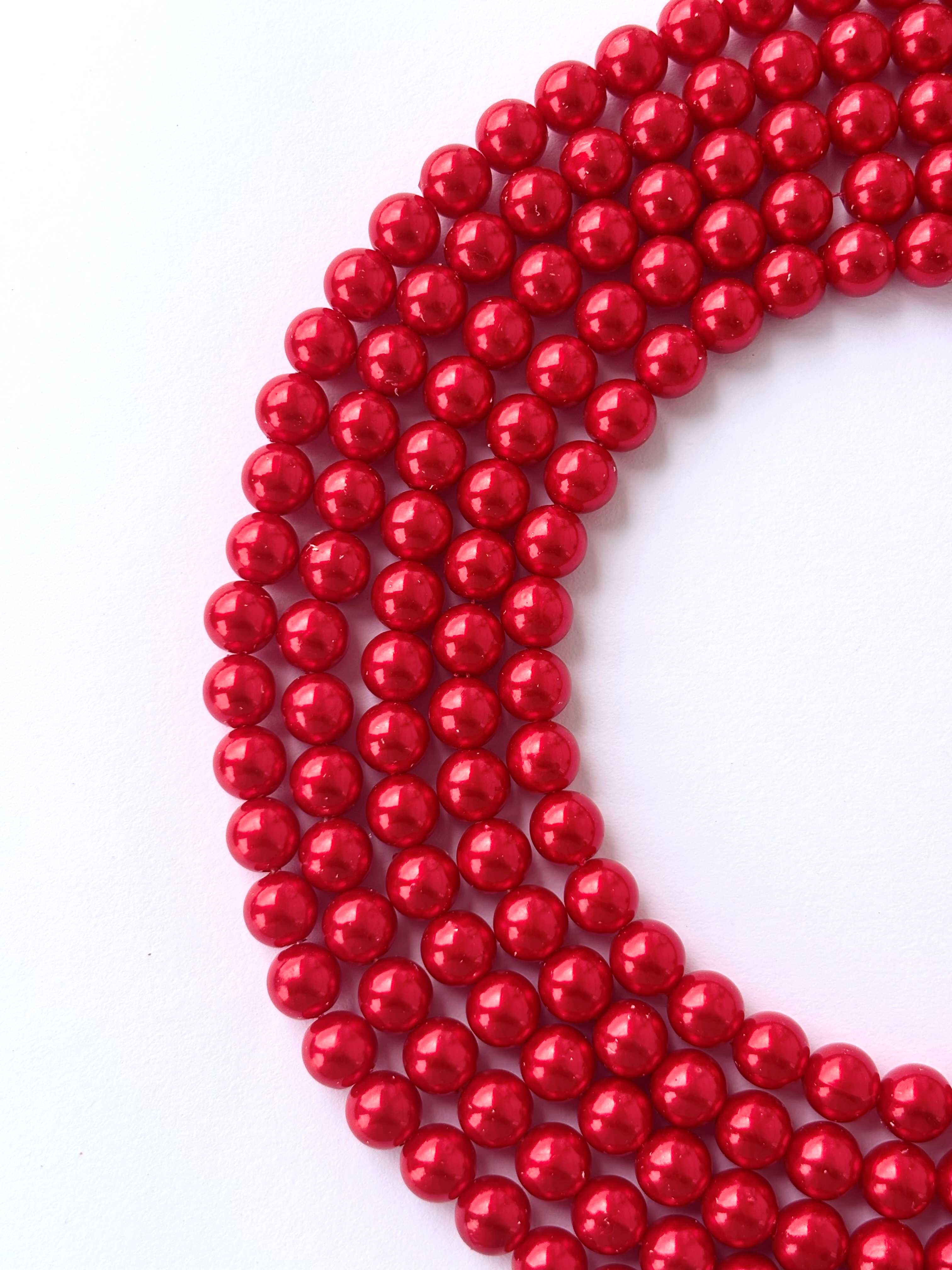 Classic Red Pearl Beads 8MM