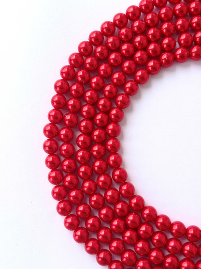 Classic Red Pearl Beads 8MM