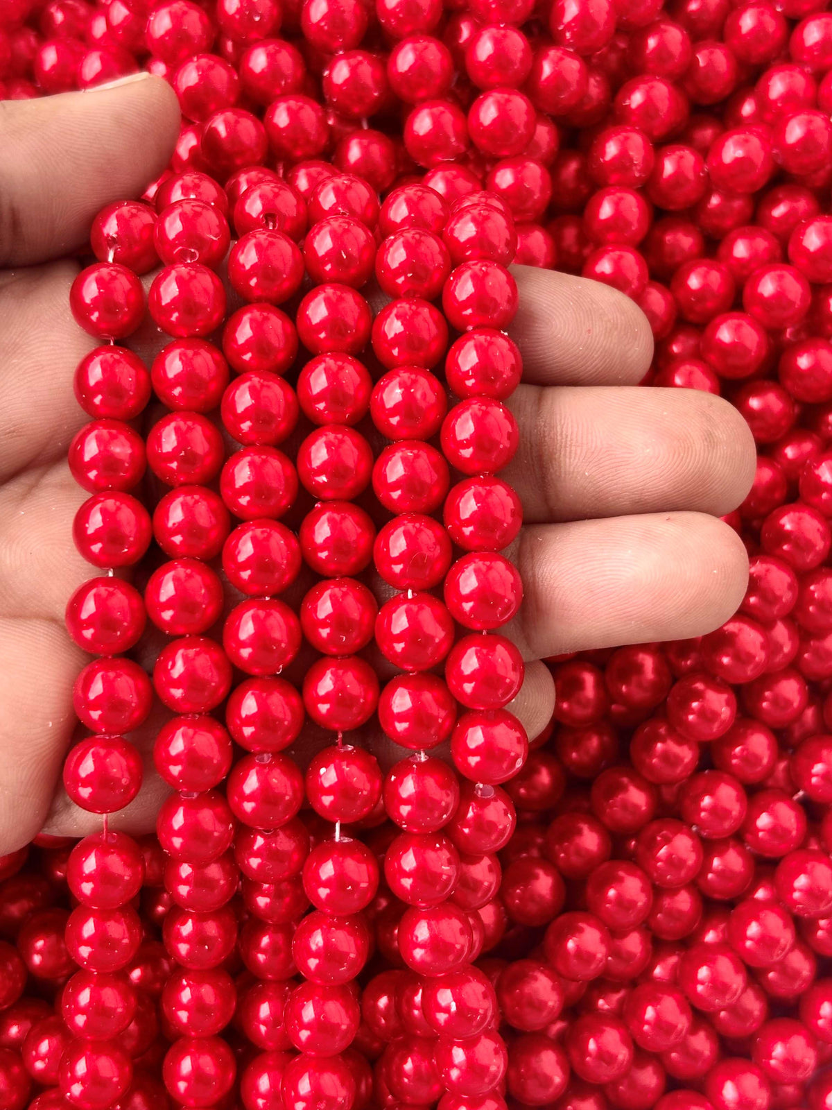 Classic Red Pearl Beads 8MM