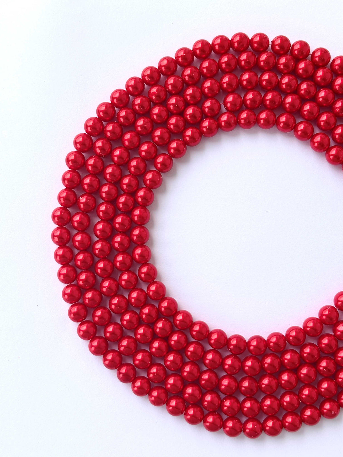 Classic Red Pearl Beads 8MM