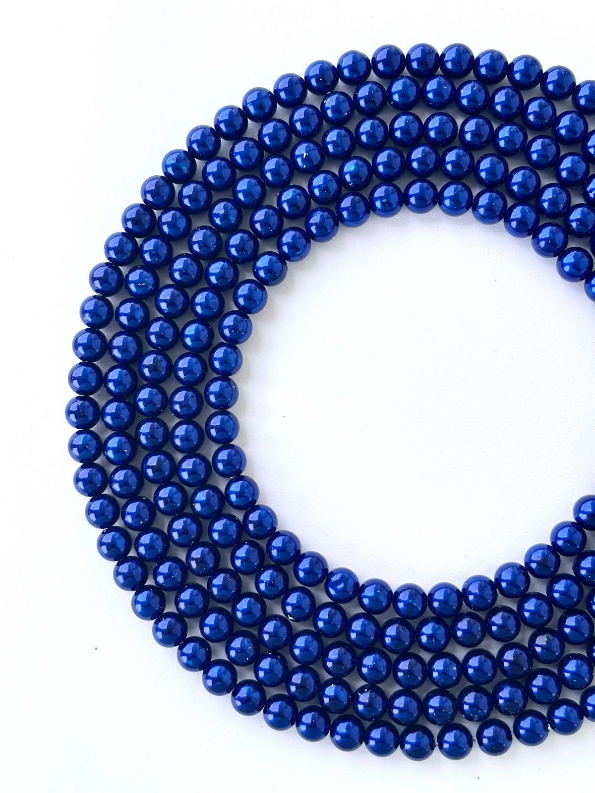 Cobalt Blue Pearl Beads 8MM