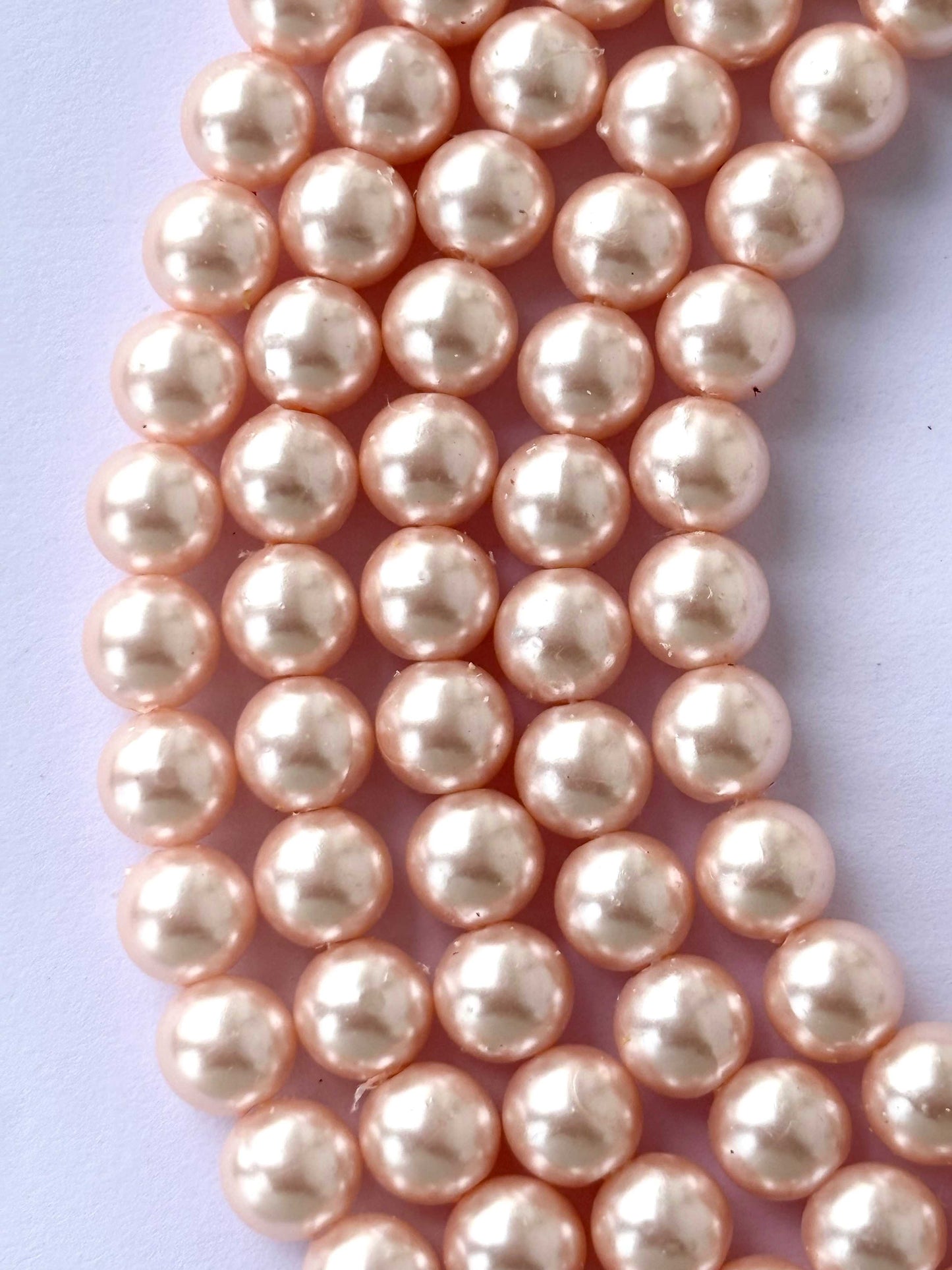 Champagne Pink Pearl Beads 8MM