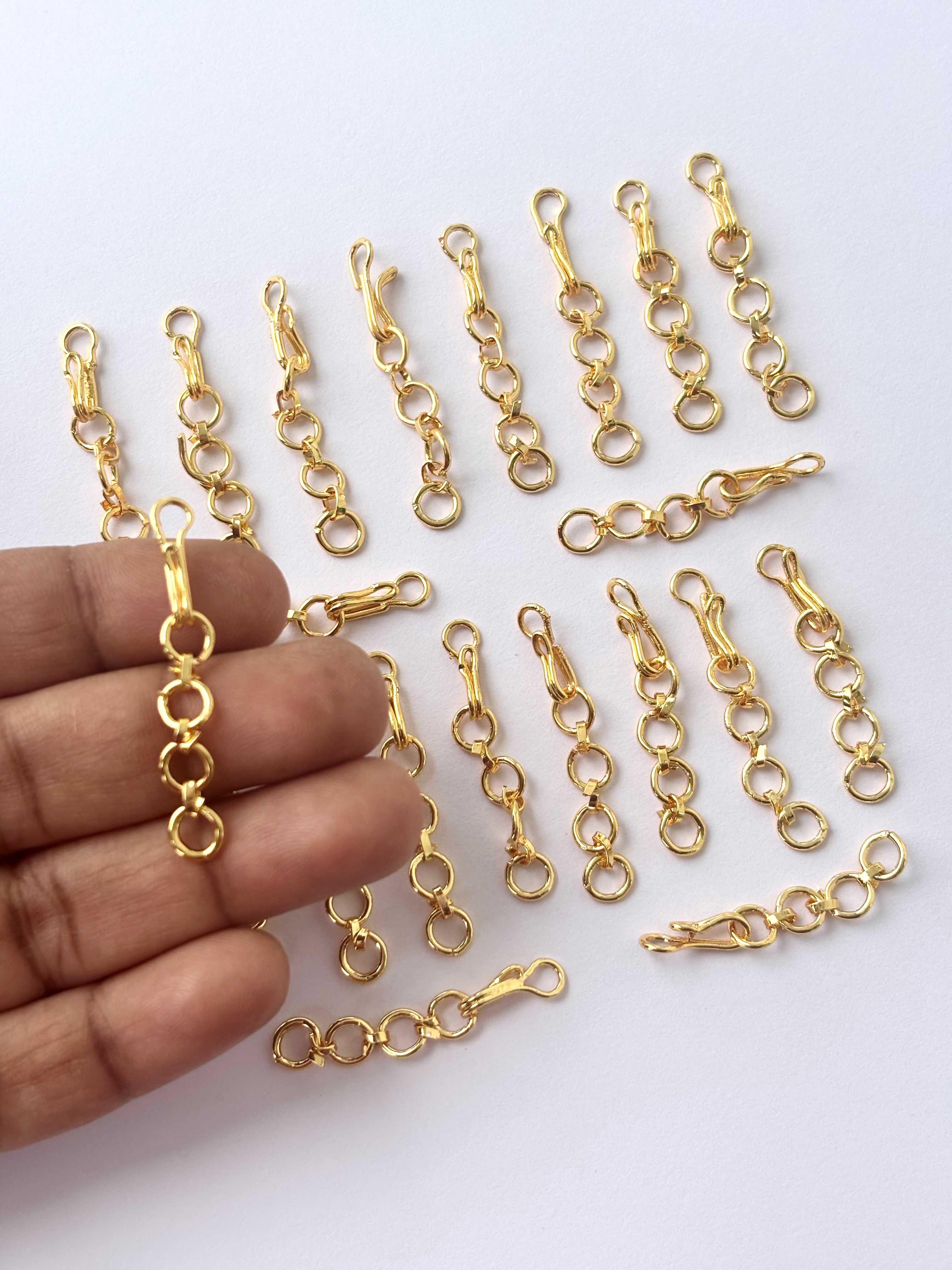 20 Gold Extension Chains 1.5 inches
