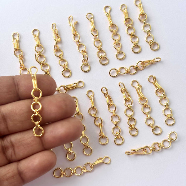 20 Gold Extension Chains 1.5 inches
