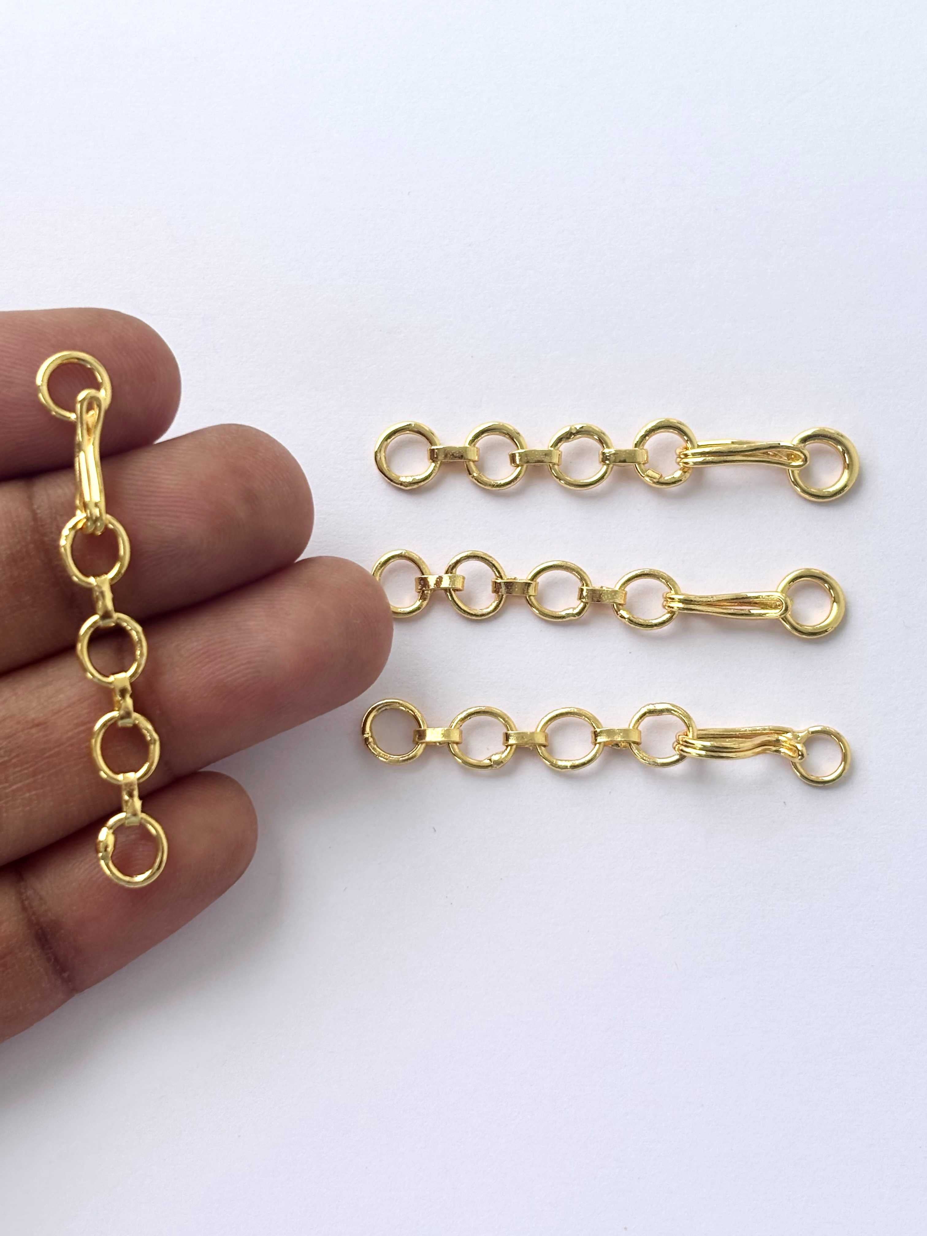 Four Pieces Premium Gold Extension Chains 1.8 Inches