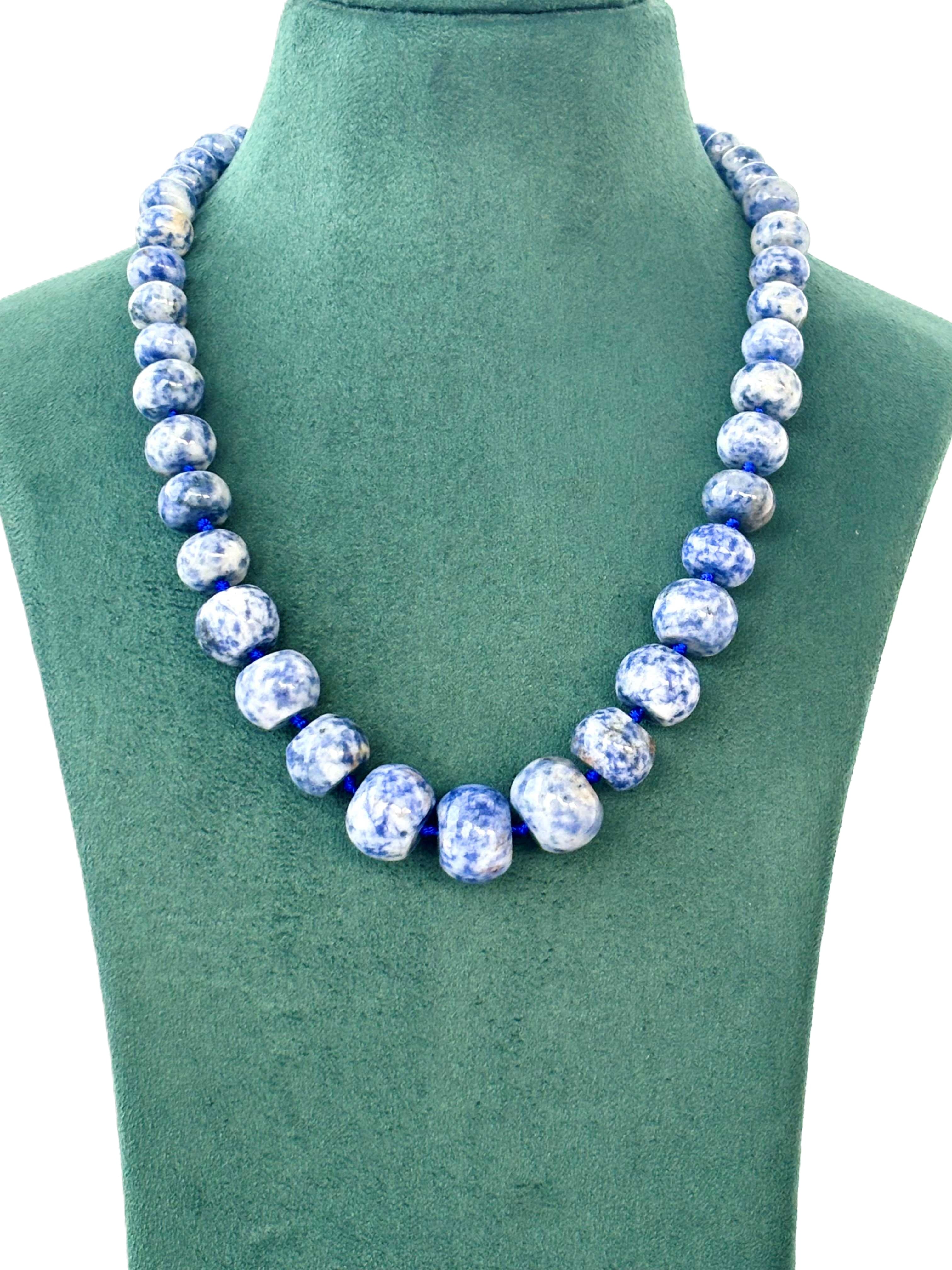 Sodalite Gemstone Graduation Necklace