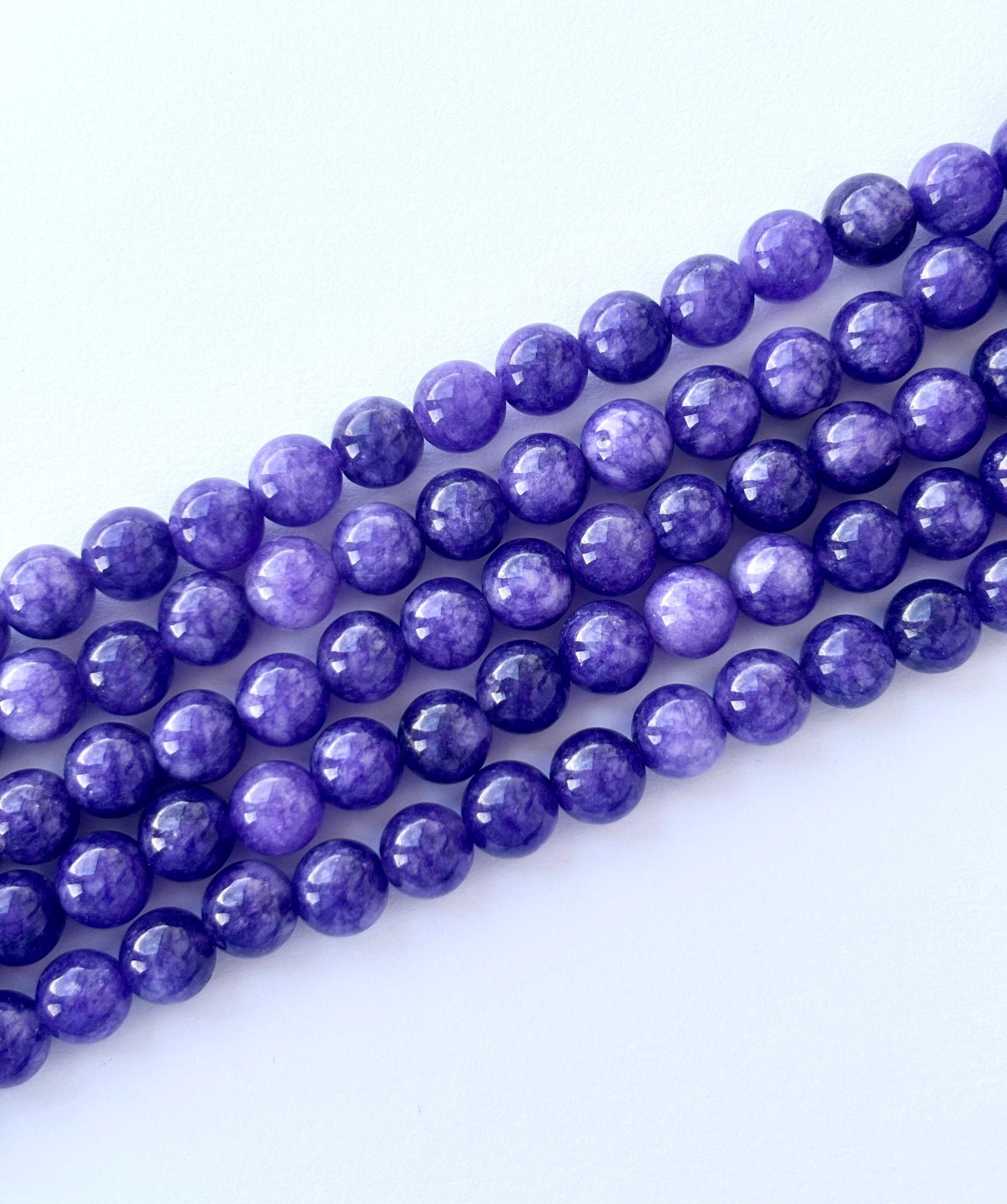 Purple Jade Gemstone Beads