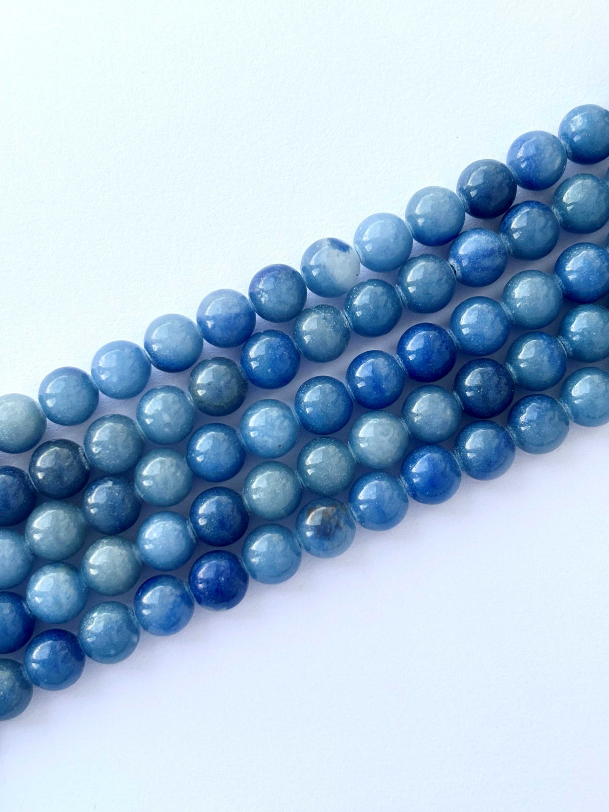 Smooth Blue Aventurine Beads