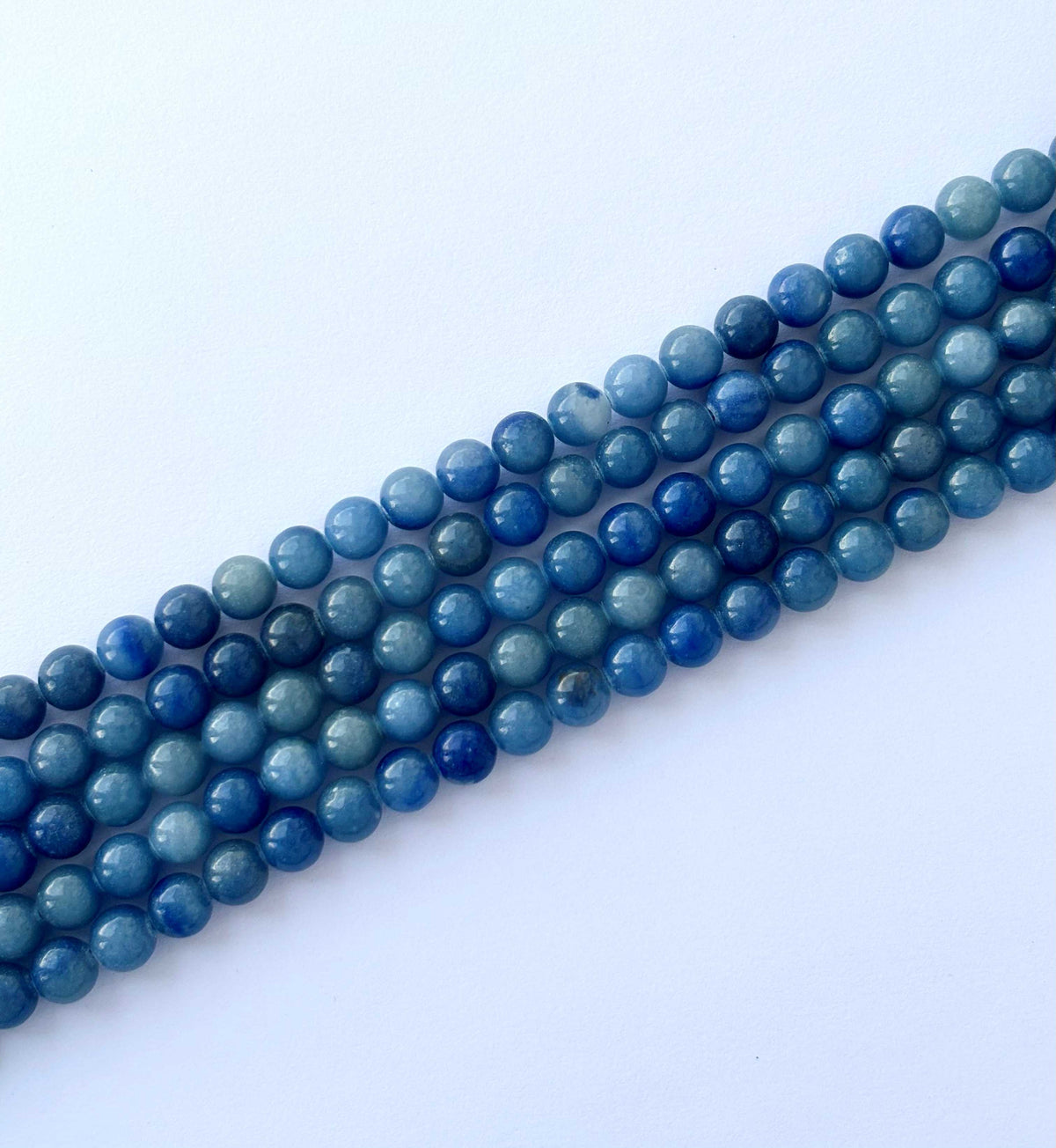 Smooth Blue Aventurine Beads