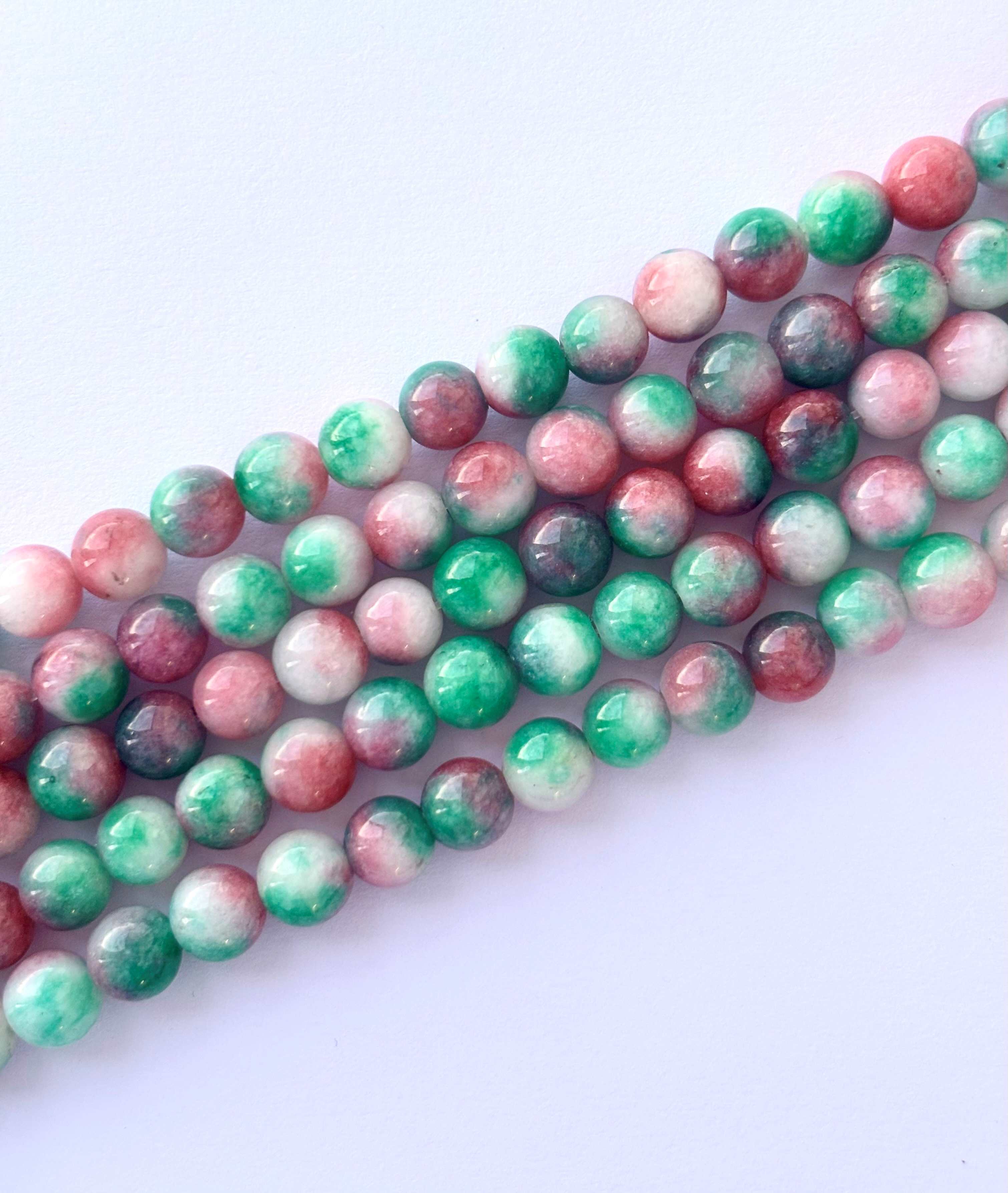 Smooth Watermelon Jade Beads