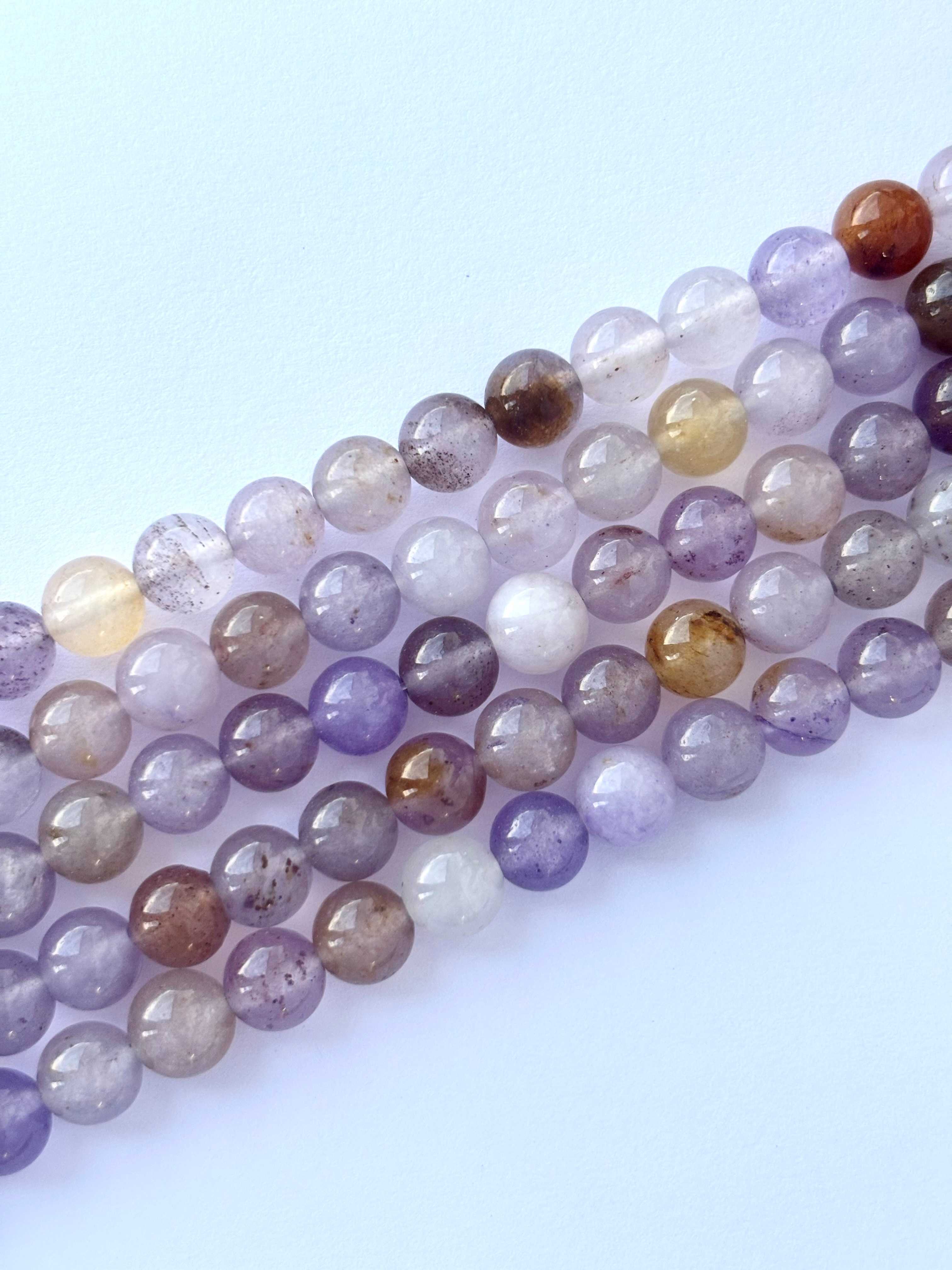 Smooth Lavender Jade Beads