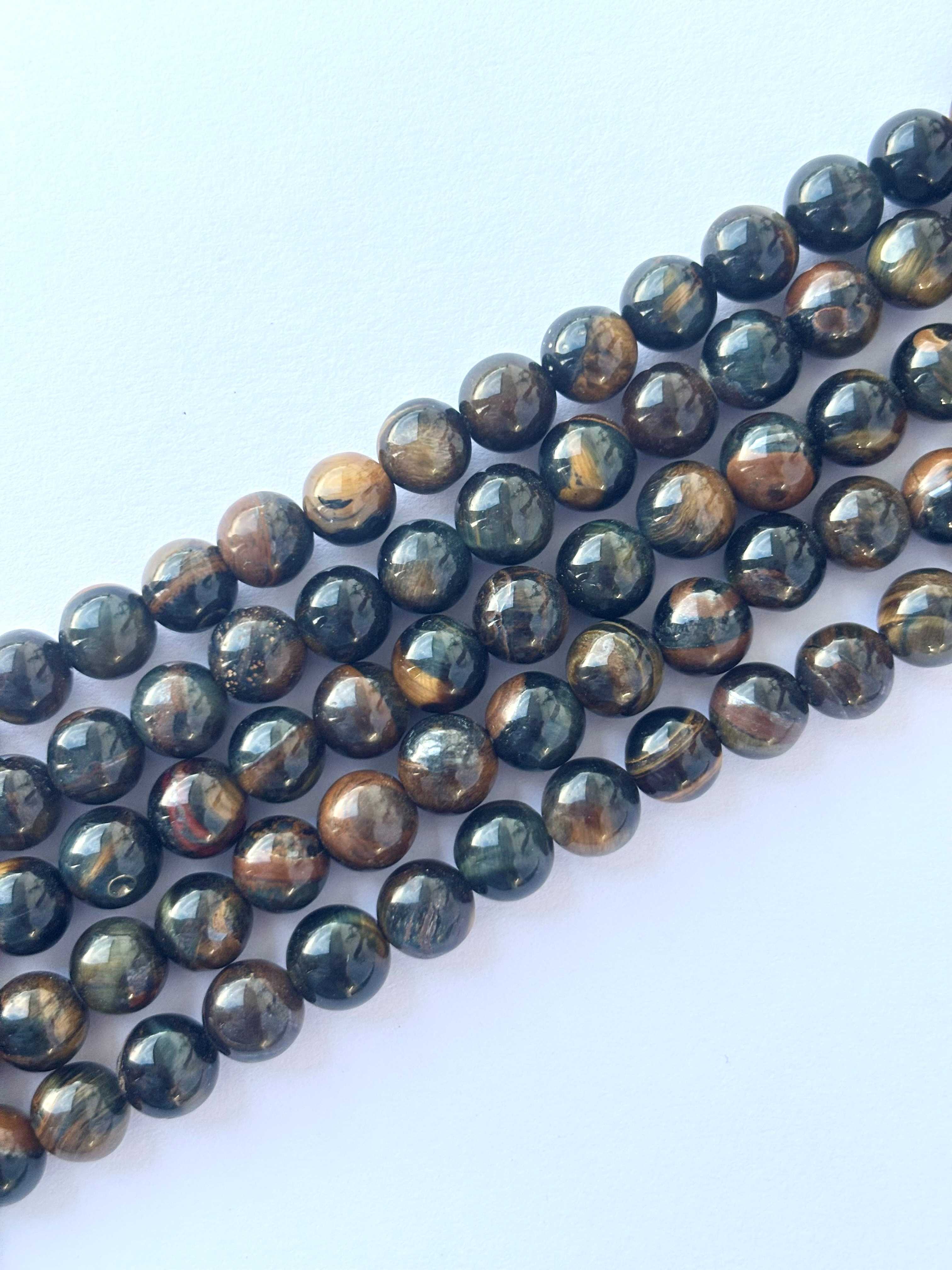 Smooth Tiger Eye Gemstone Beads