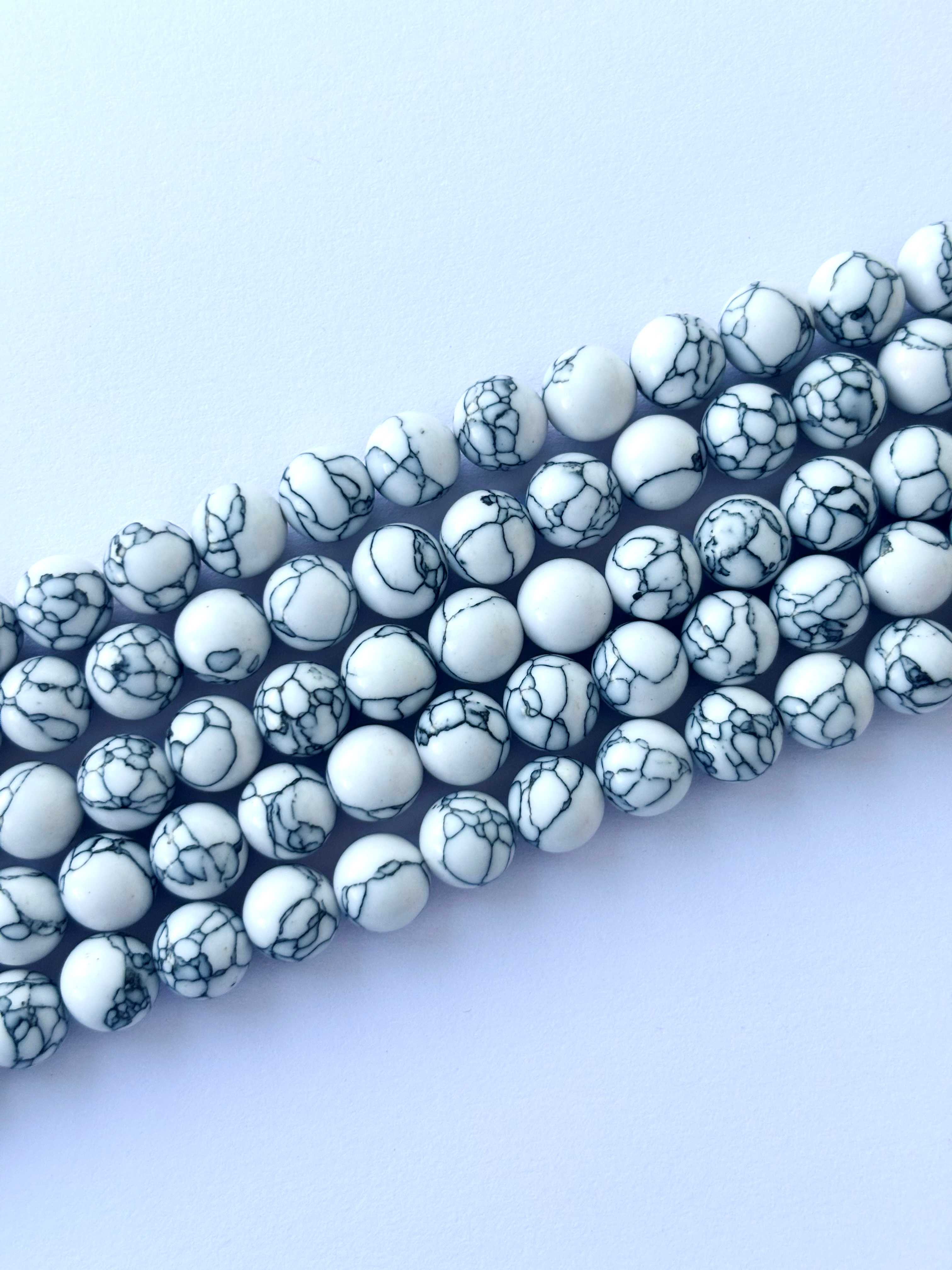 White Howlite Turquoise Beads