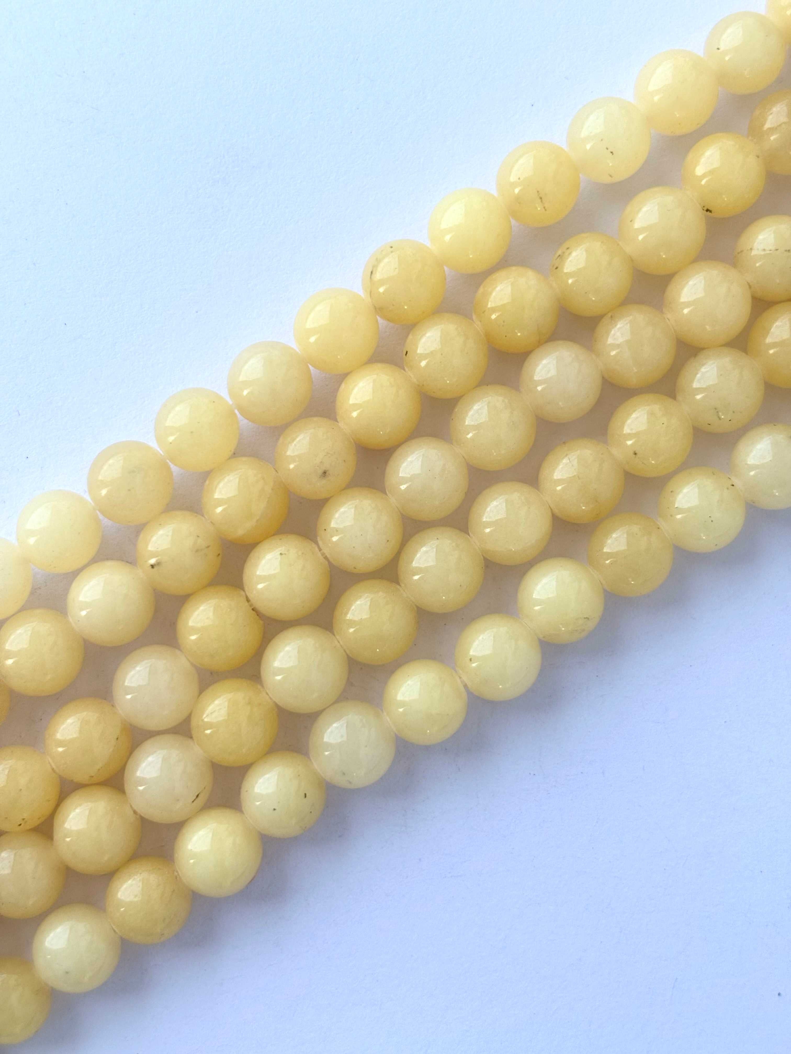 Smooth Lemon Jade Beads