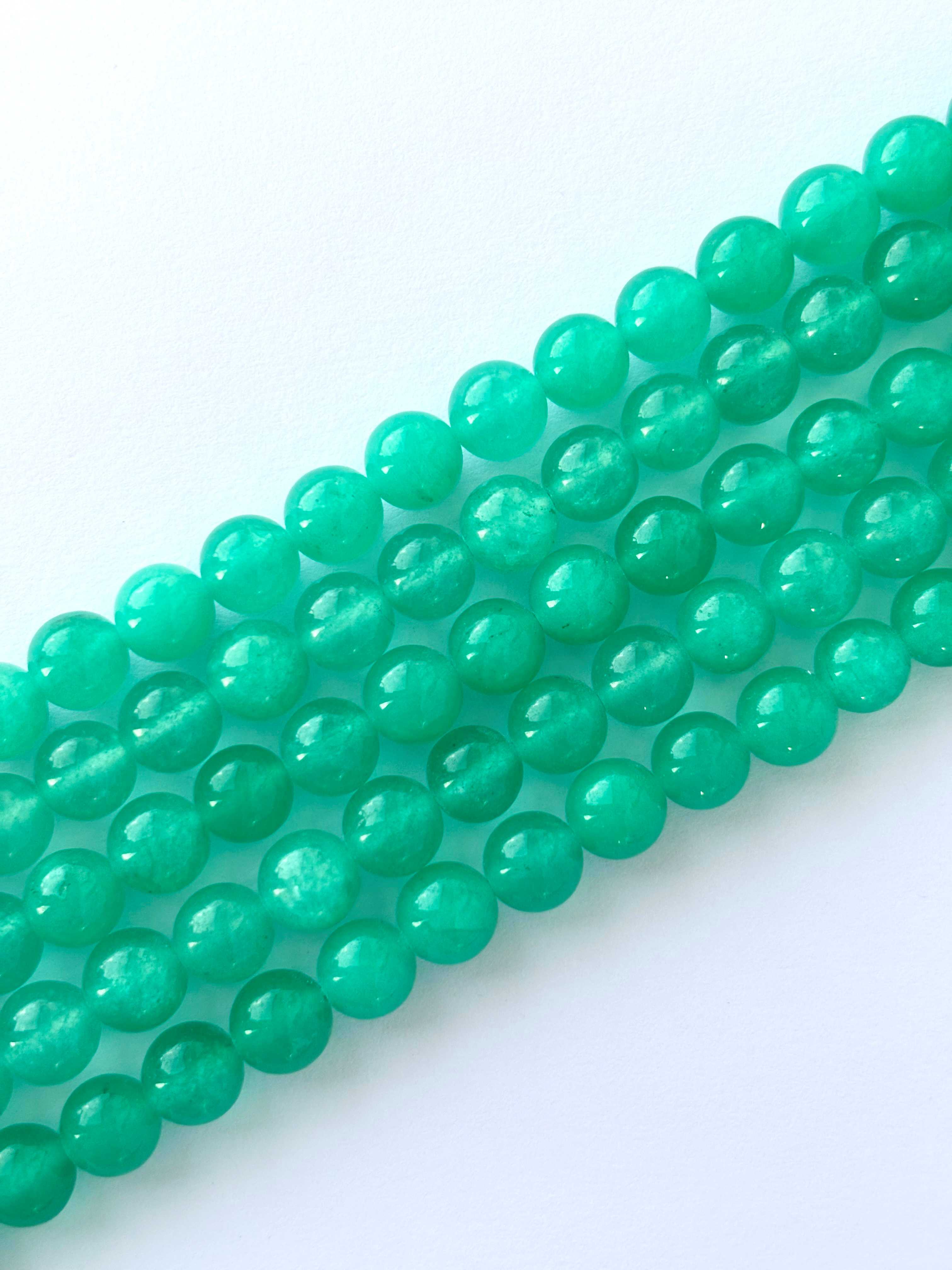 Smooth Sea Green Gemstone Beads