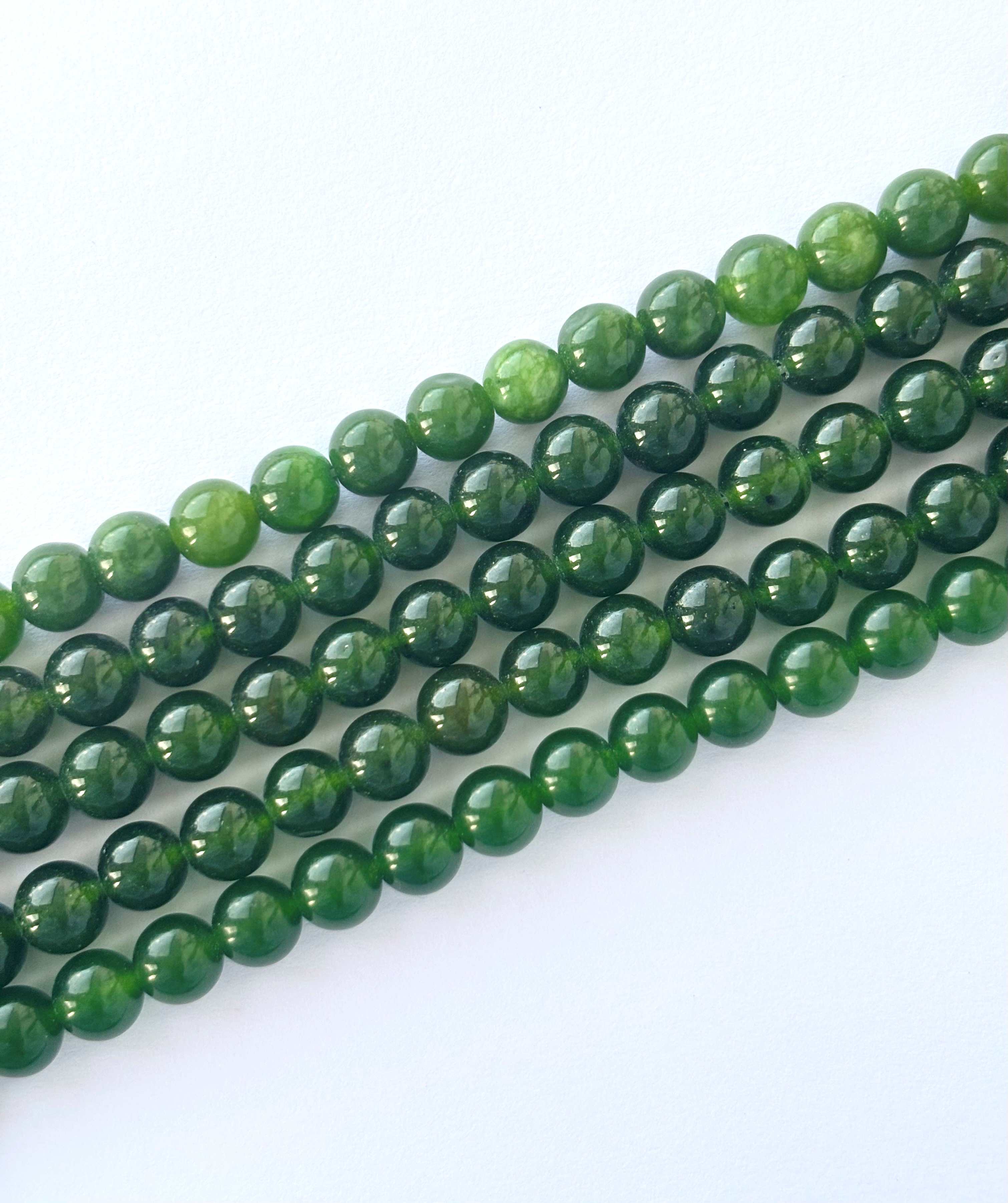 Smooth Bottle Green Jade Beads
