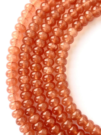 Sunstone Smooth Rondelle Beads