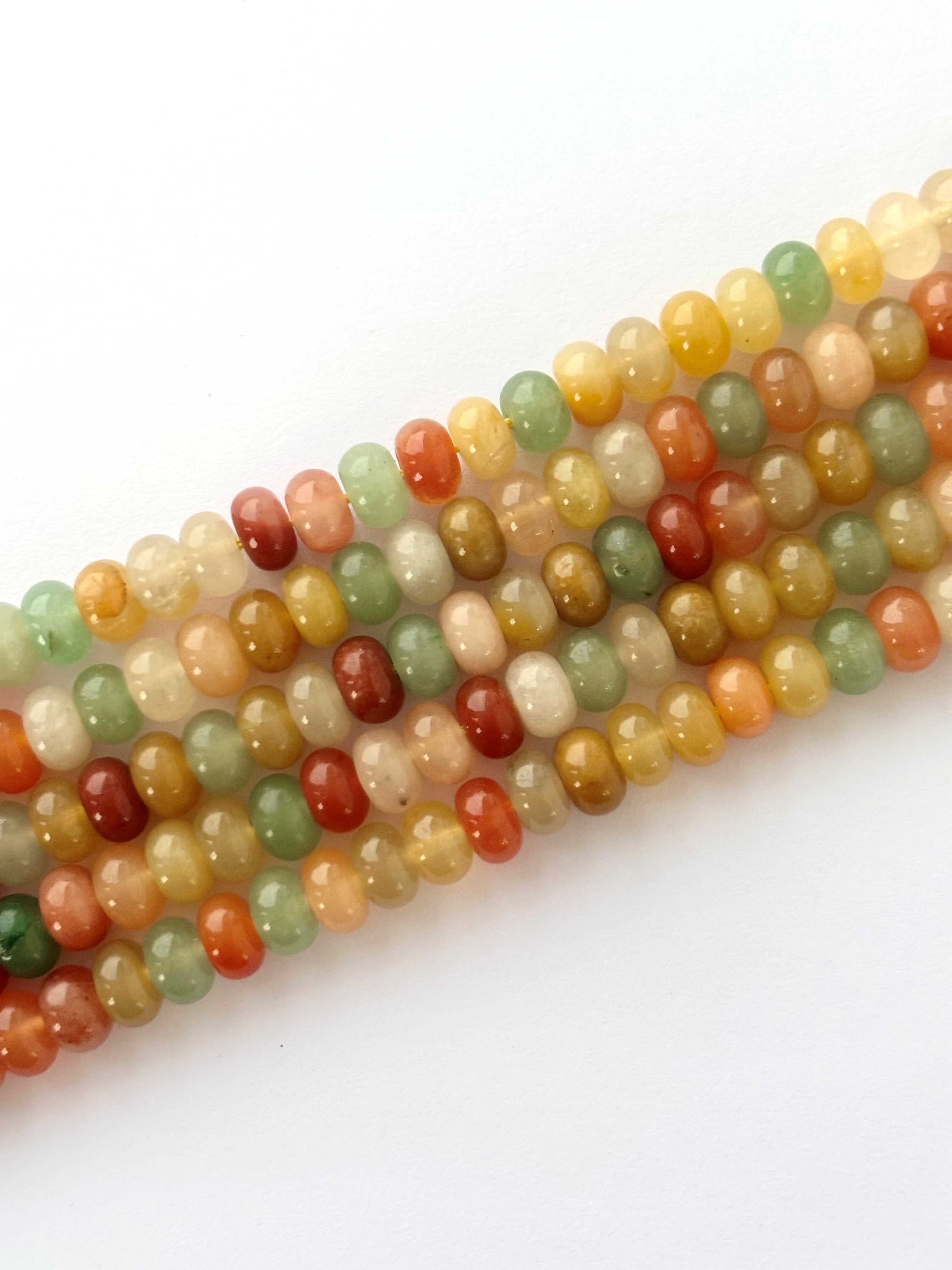Mix Aventurine Rondelle Beads