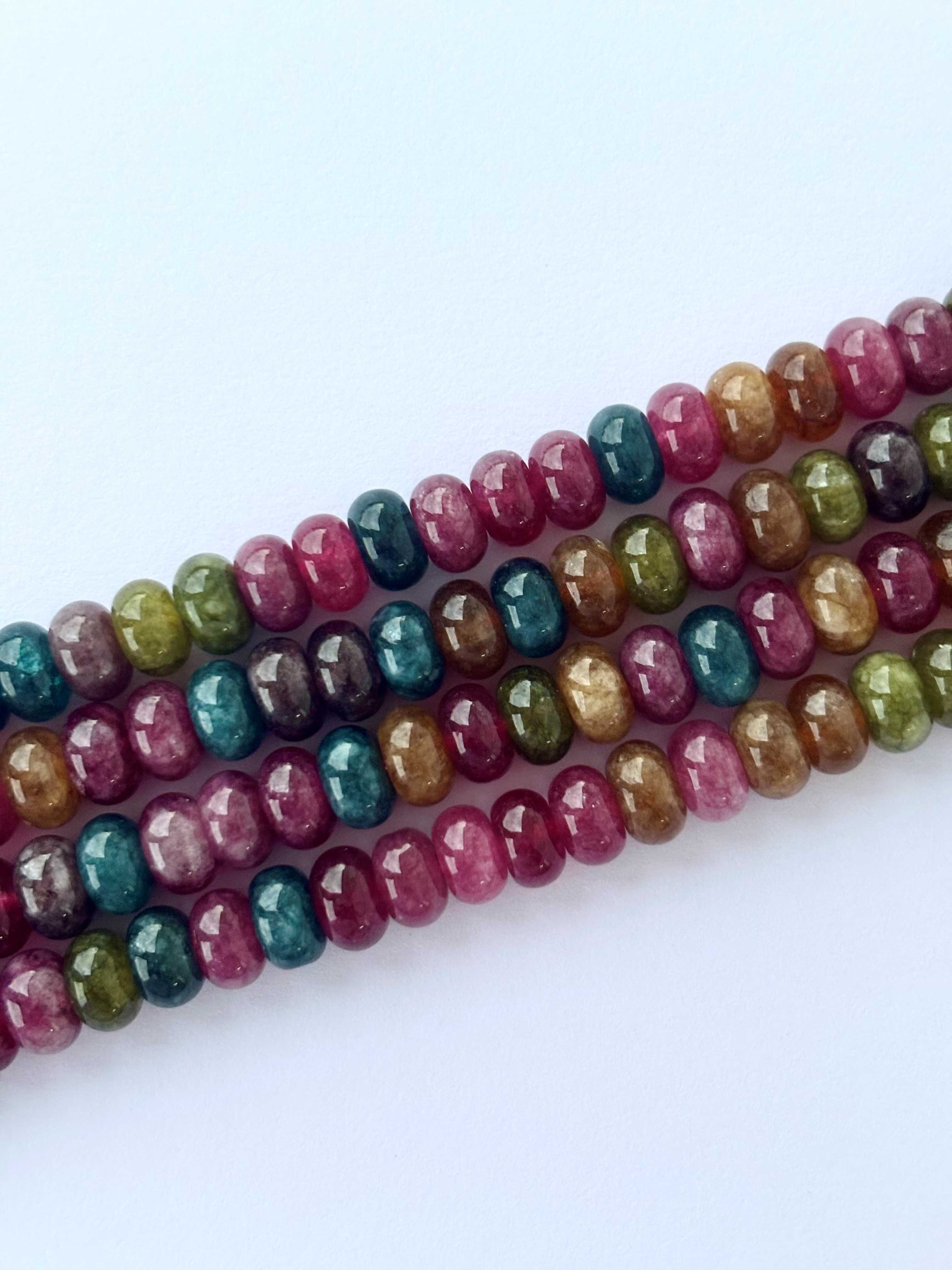 Mix Tourmaline Rondelle Beads