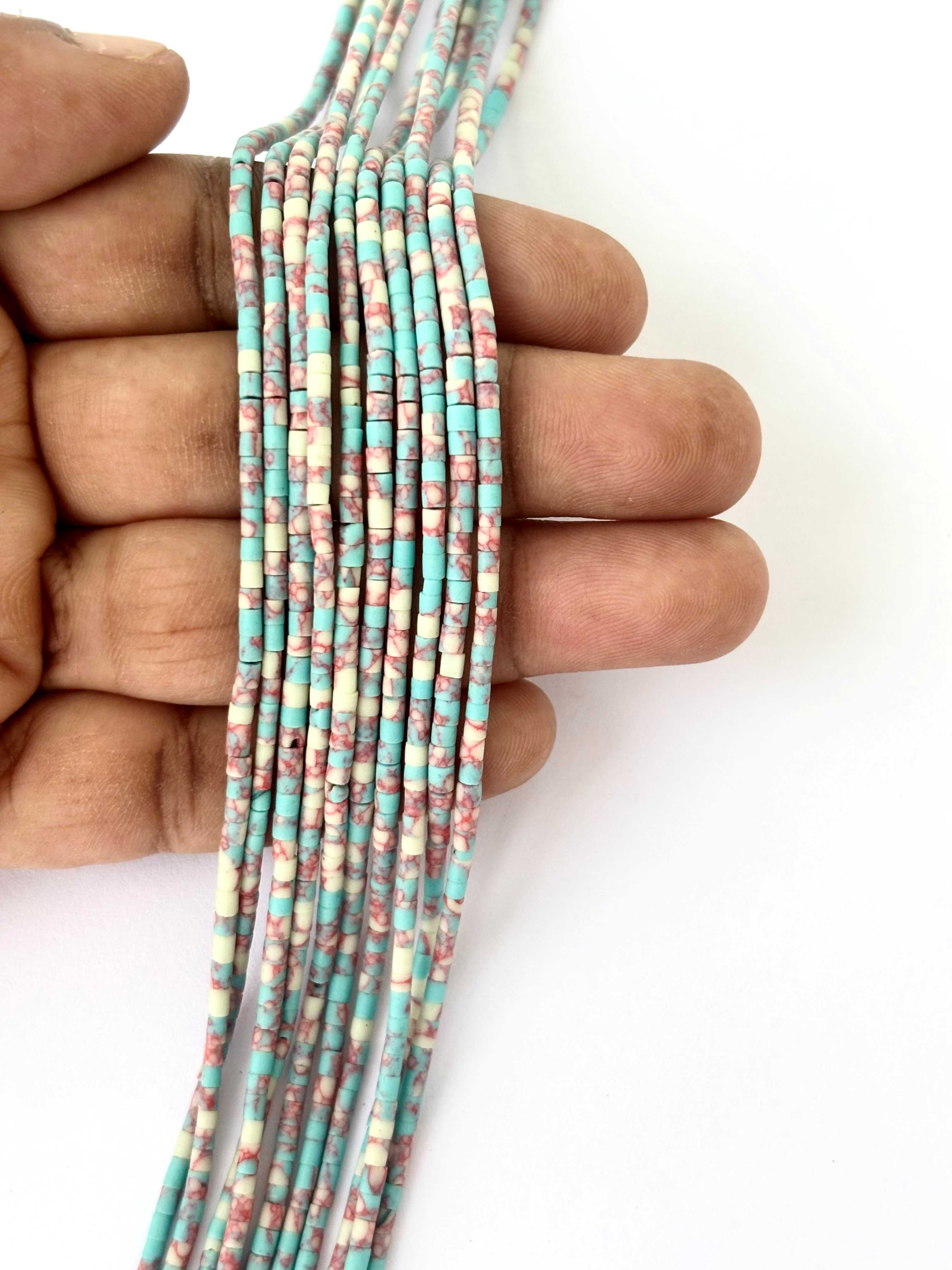 Turquoise & White Heishi Beadsand