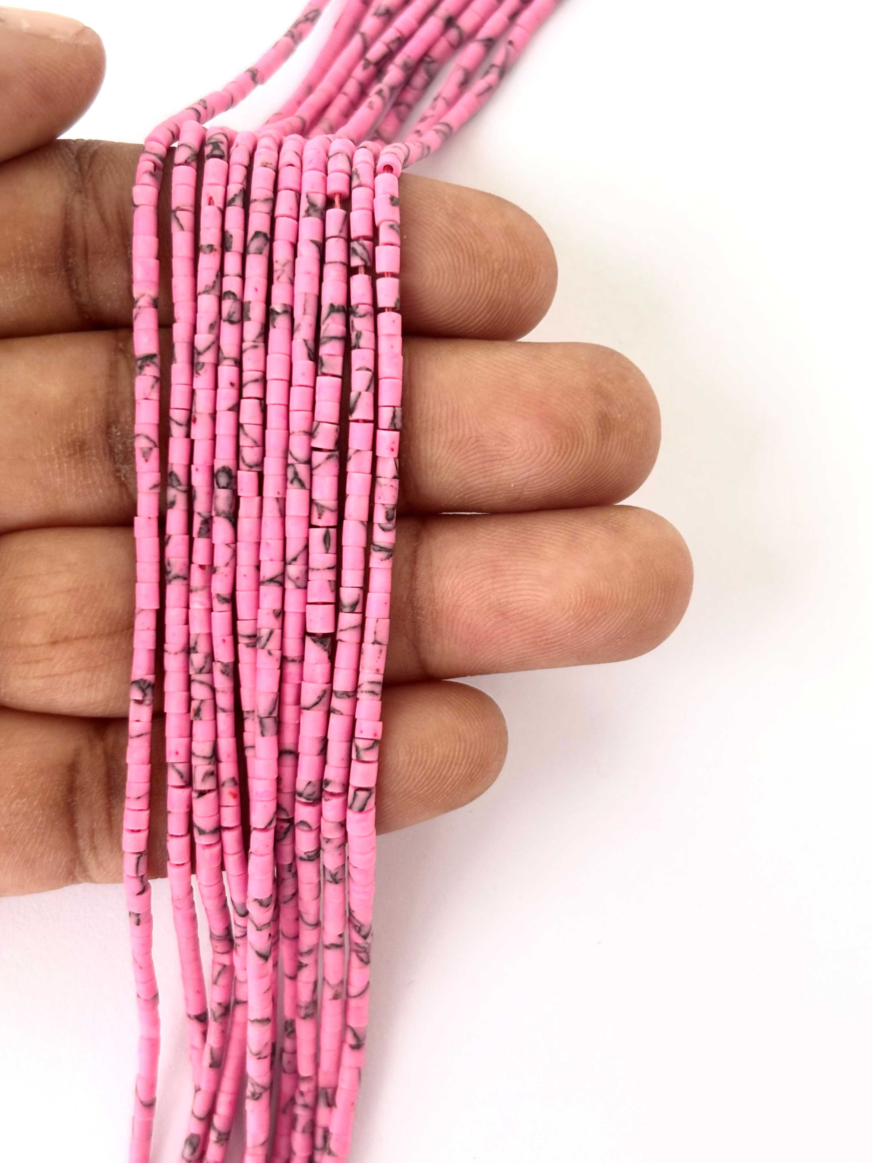 Pink Turquoise Heishi Beads