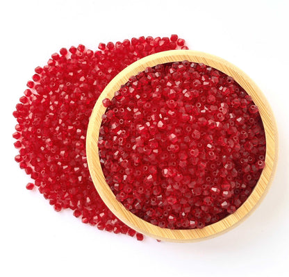 360 Beads Red Bicone Crystal Faceted Beads 4MM