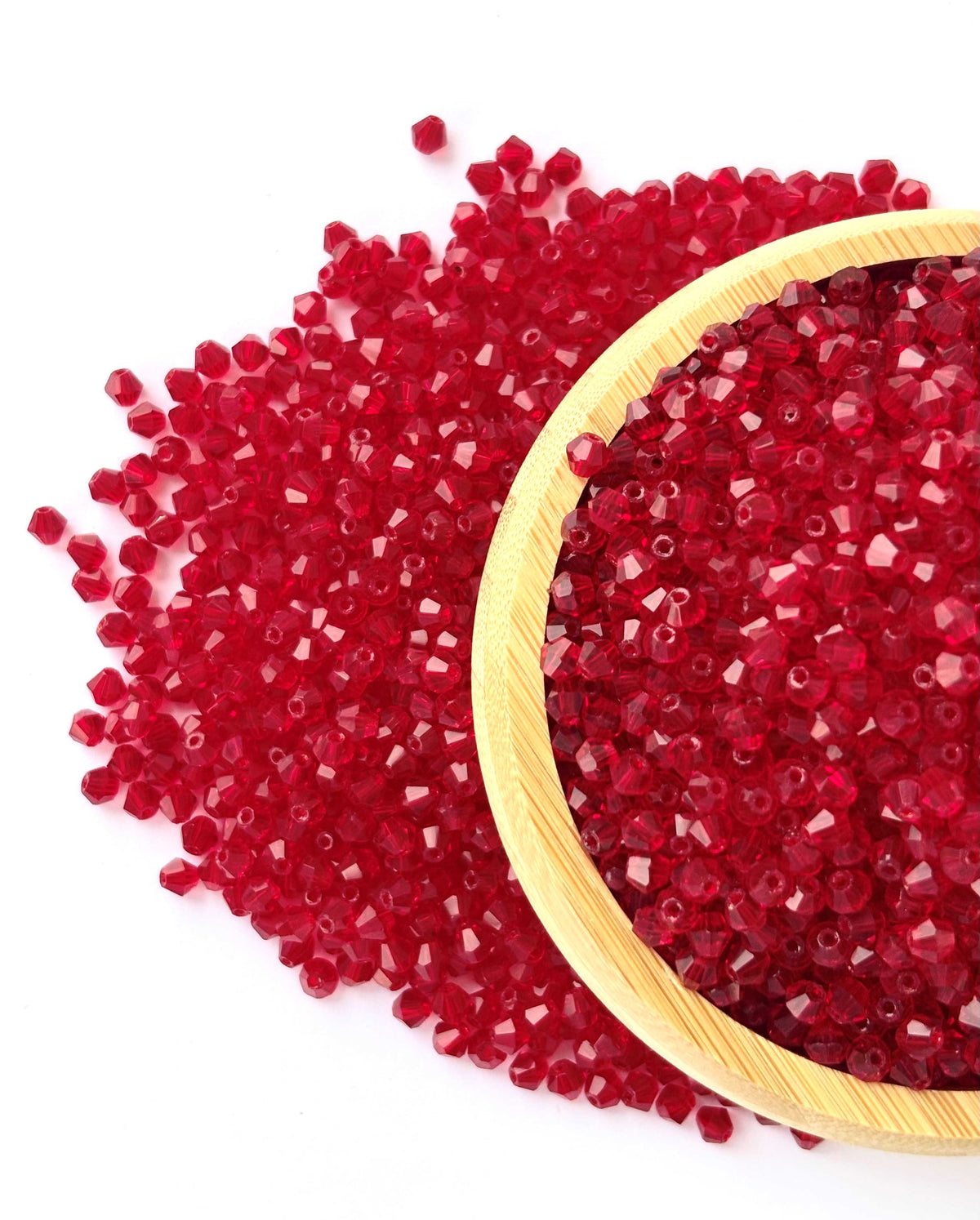 360 Beads Red Bicone Crystal Faceted Beads 4MM