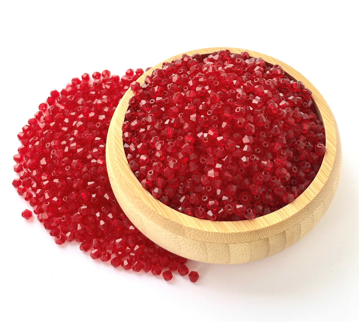 360 Beads Red Bicone Crystal Faceted Beads 4MM