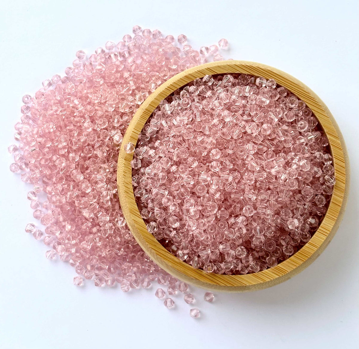 360 Beads Pink Bicone Crystal Beads