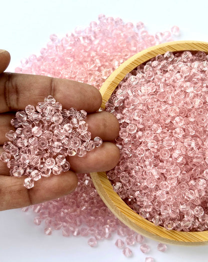 360 Beads Pink Bicone Crystal Beads