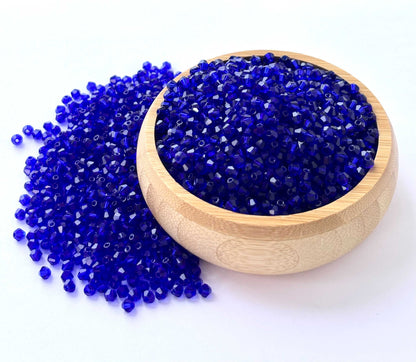 360 Beads Royal Blue Bicone Crystal Beads