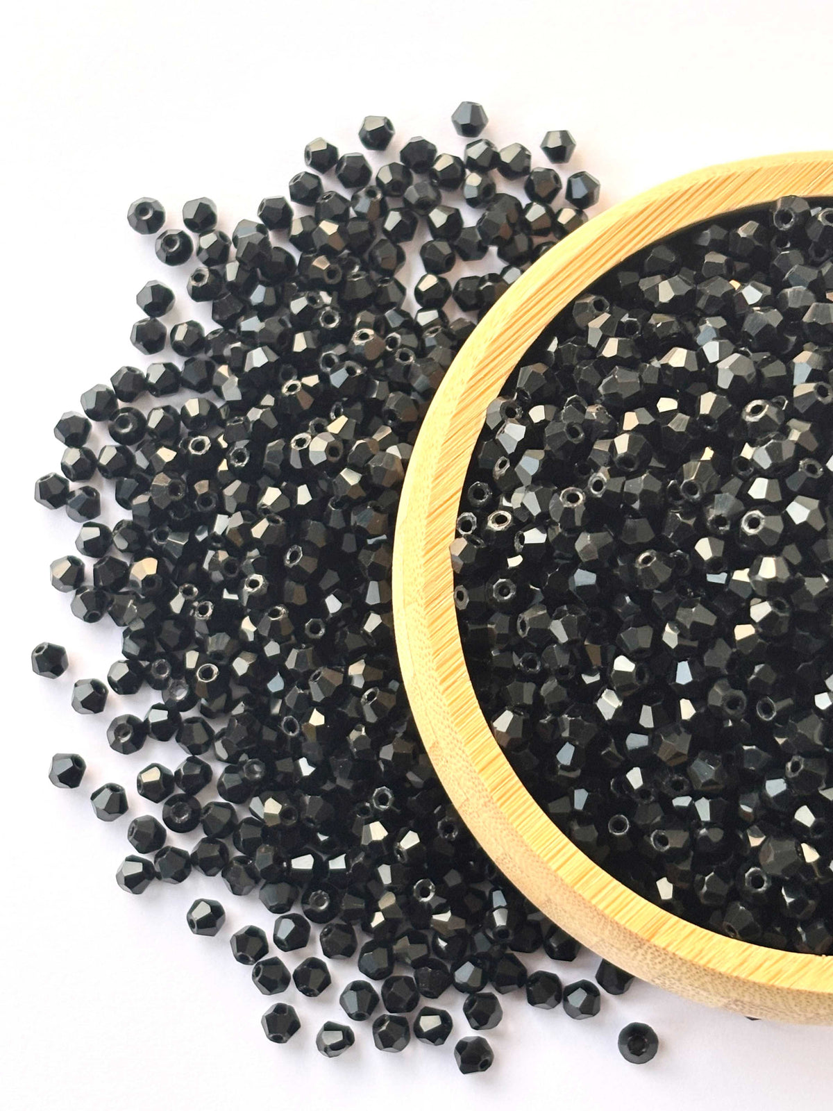 360 Beads Black Bicone Crystal Beads