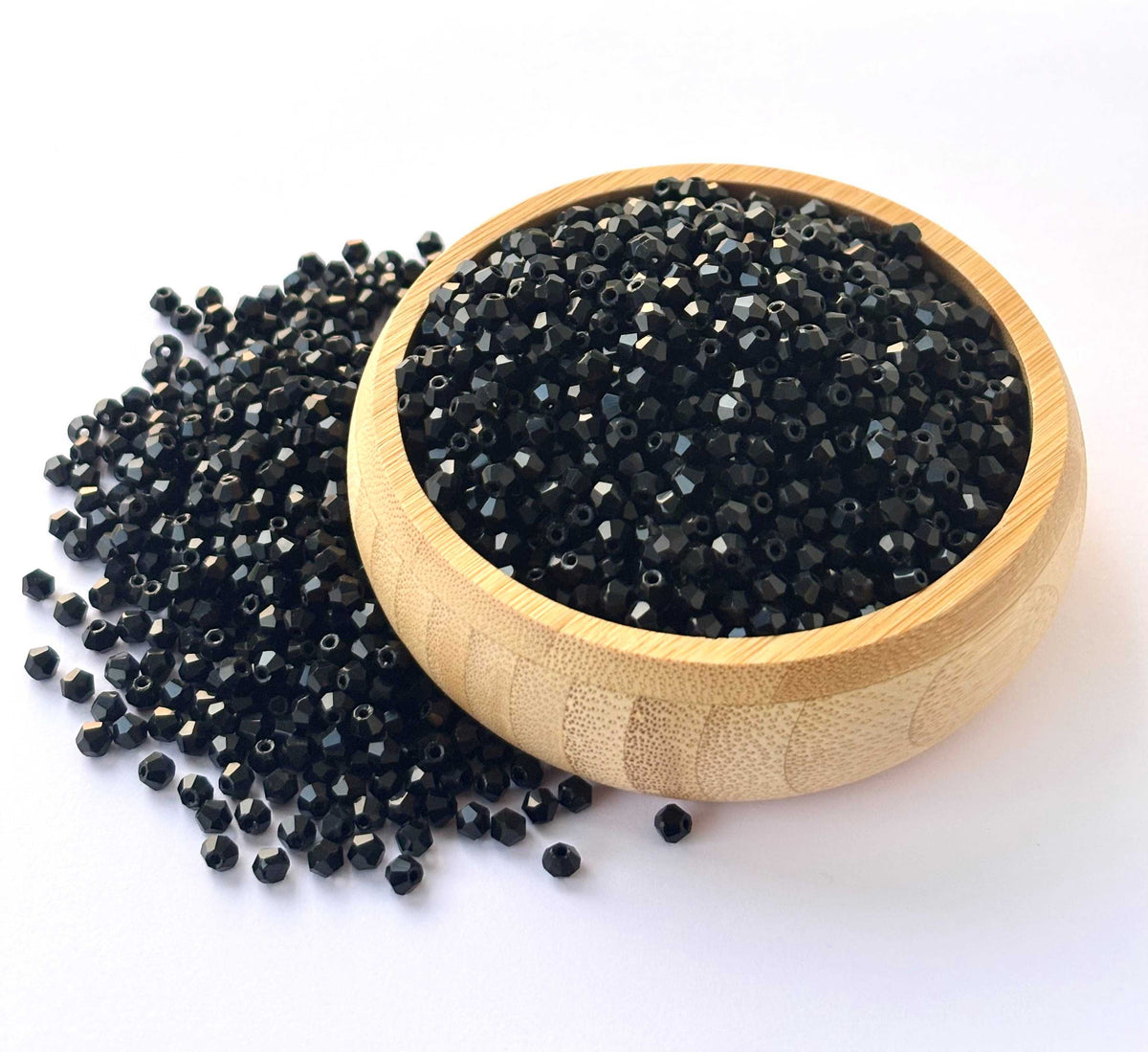 360 Beads Black Bicone Crystal Beads