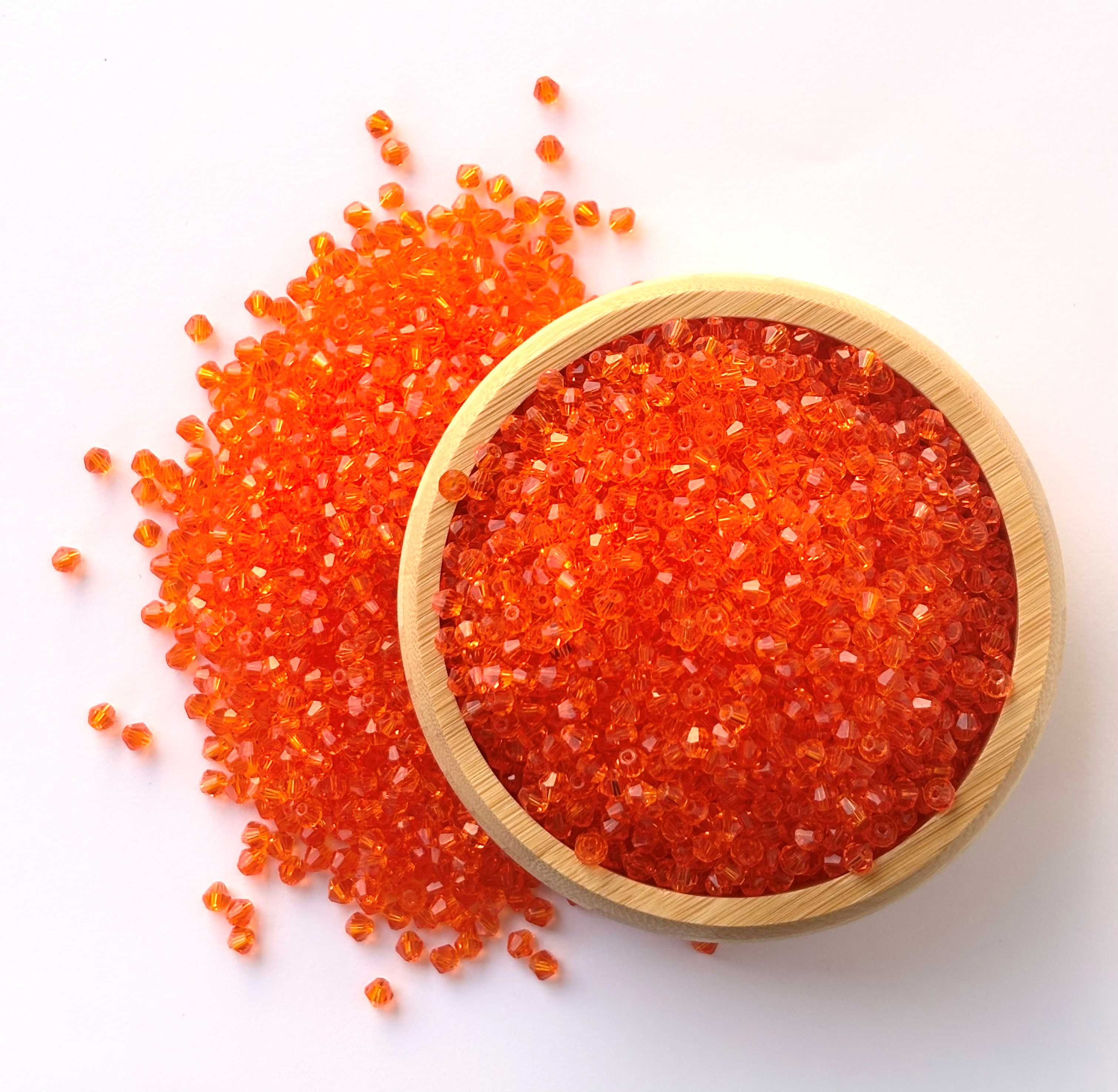360 Beads Orange Bicone Crystal Beads