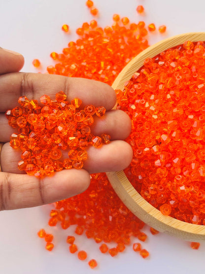 360 Beads Orange Bicone Crystal Beads