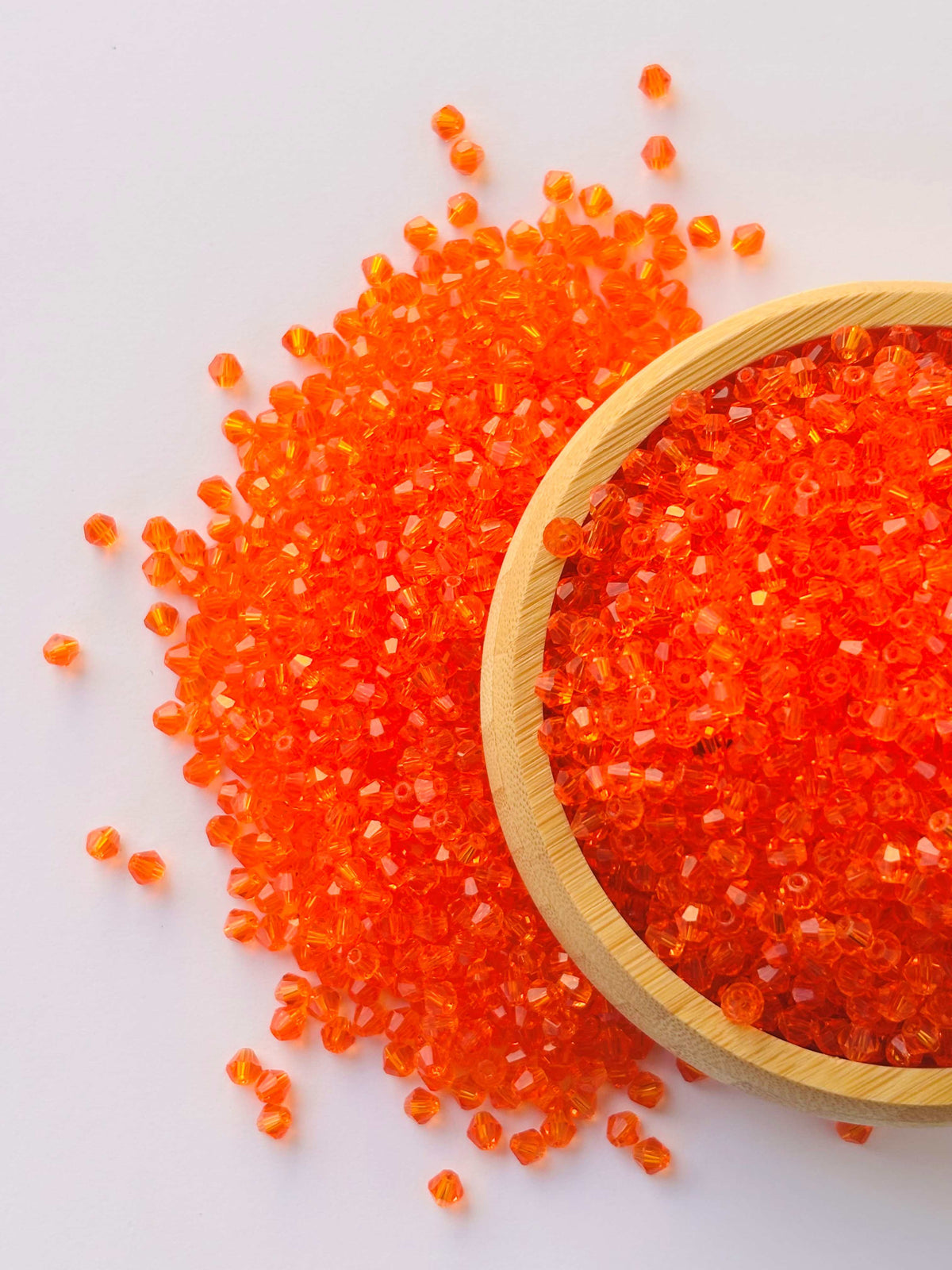 360 Beads Orange Bicone Crystal Beads
